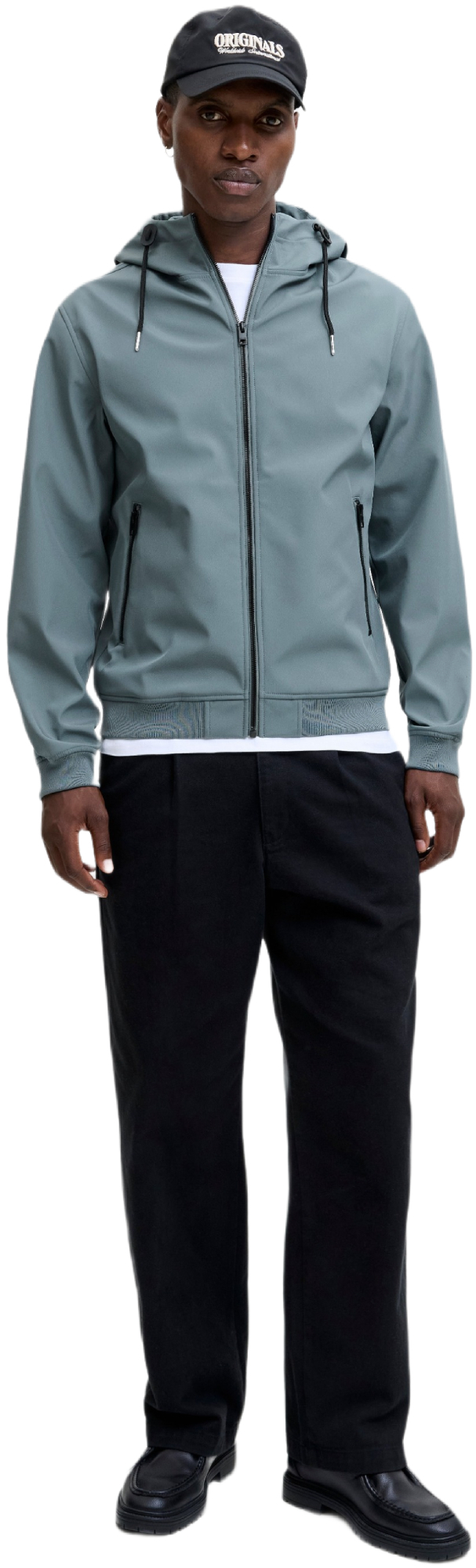Ветровка мужская Jack &amp; Jones Jjebasic Softshell Hood Noos 12236300 L серо-зеленая фото 