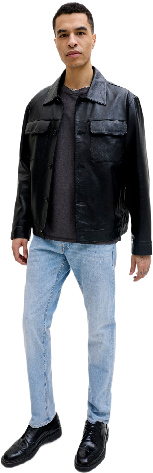 Джинсы мужские Jack &amp; Jones Jjiglenn Jjoriginal Sq 330 Noos 12243593 34-32 голубые фото 