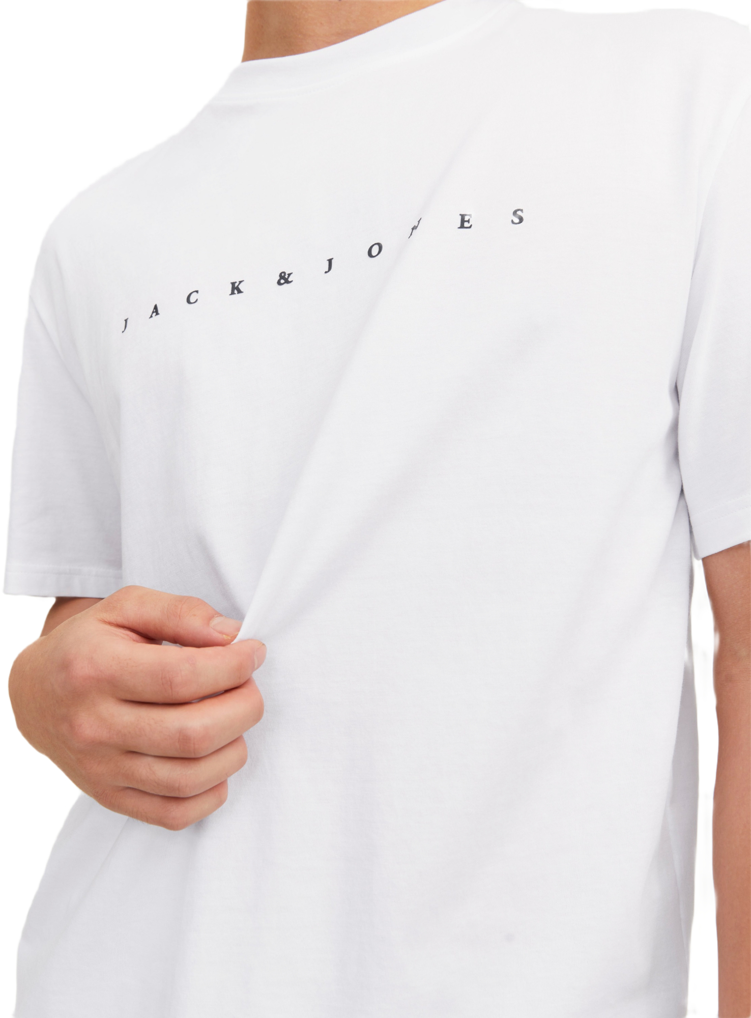 Футболка хлопковая мужская Jack &amp; Jones Jjestar Jj Tee Ss Noos 12234746 M белая фото 