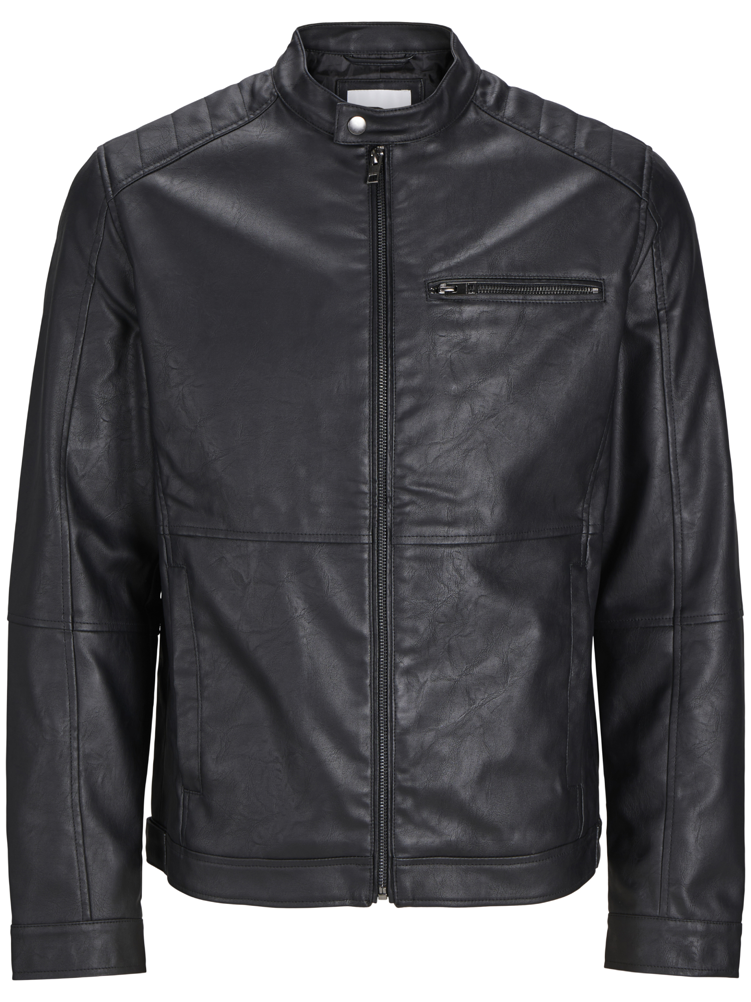 Куртка мужская Jack &amp; Jones Jjedylan Pu Biker Jacket Noos 12261196 L черная фото 