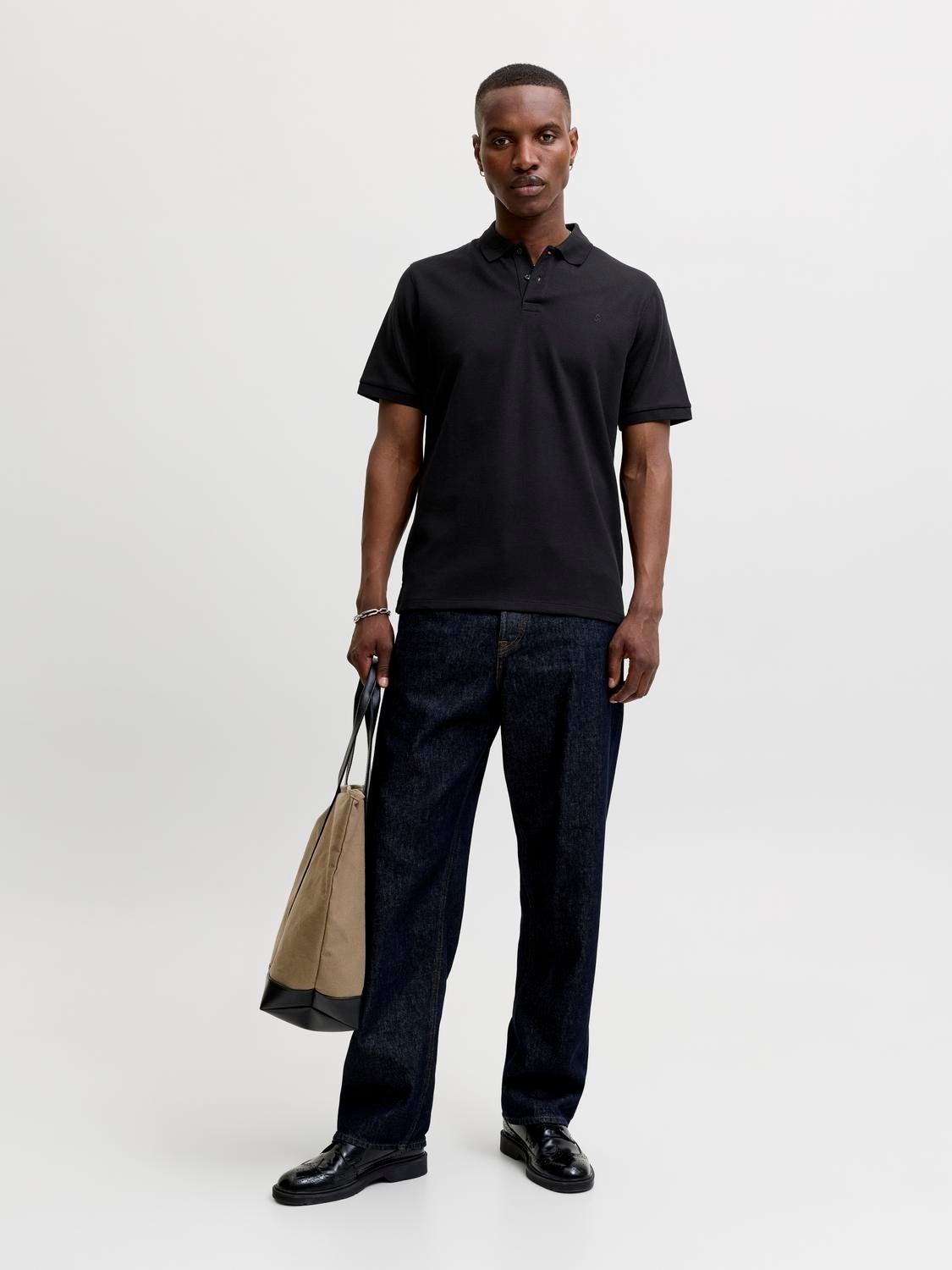 Поло мужское Jack &amp; Jones Jjeaustin Polo Ss Noos 12268130 M черное фото 
