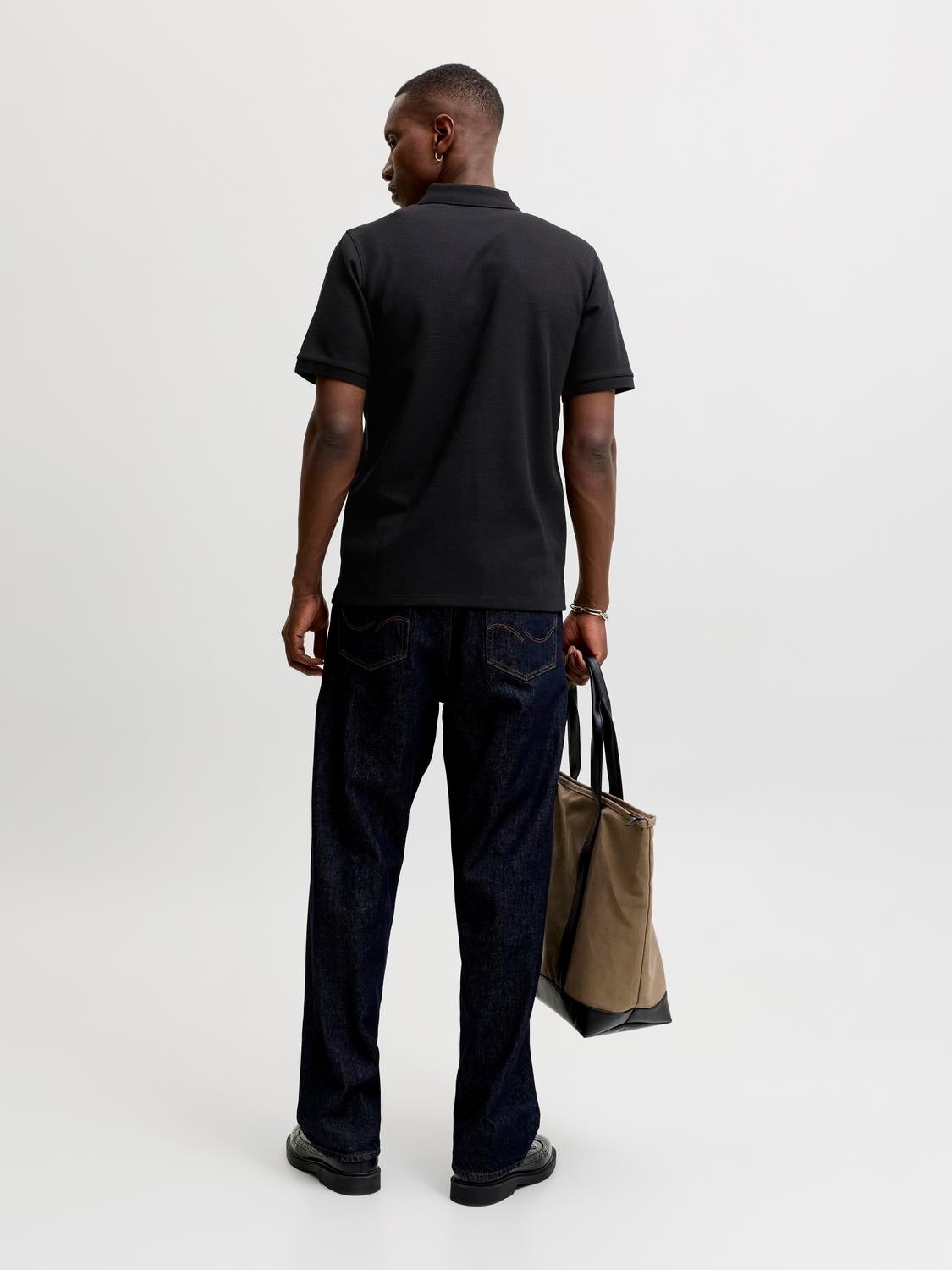 Поло мужское Jack &amp; Jones Jjeaustin Polo Ss Noos 12268130 L черное фото 