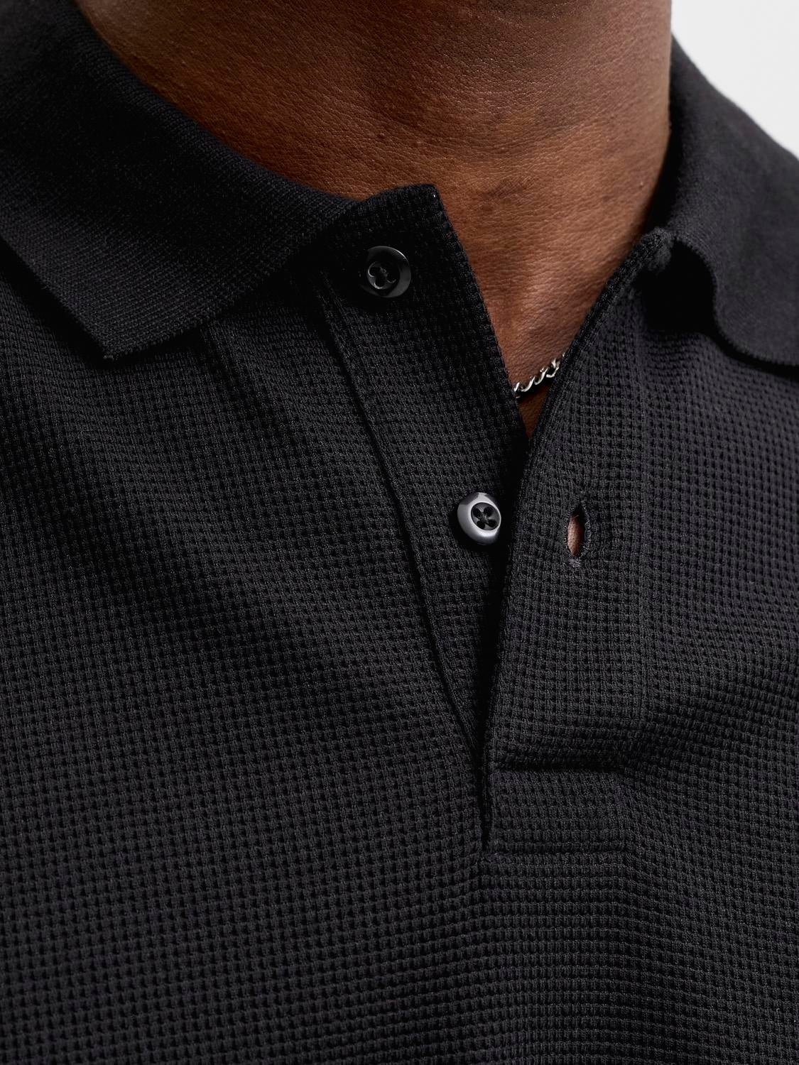 Поло мужское Jack &amp; Jones Jjeaustin Polo Ss Noos 12268130 XL черное фото 