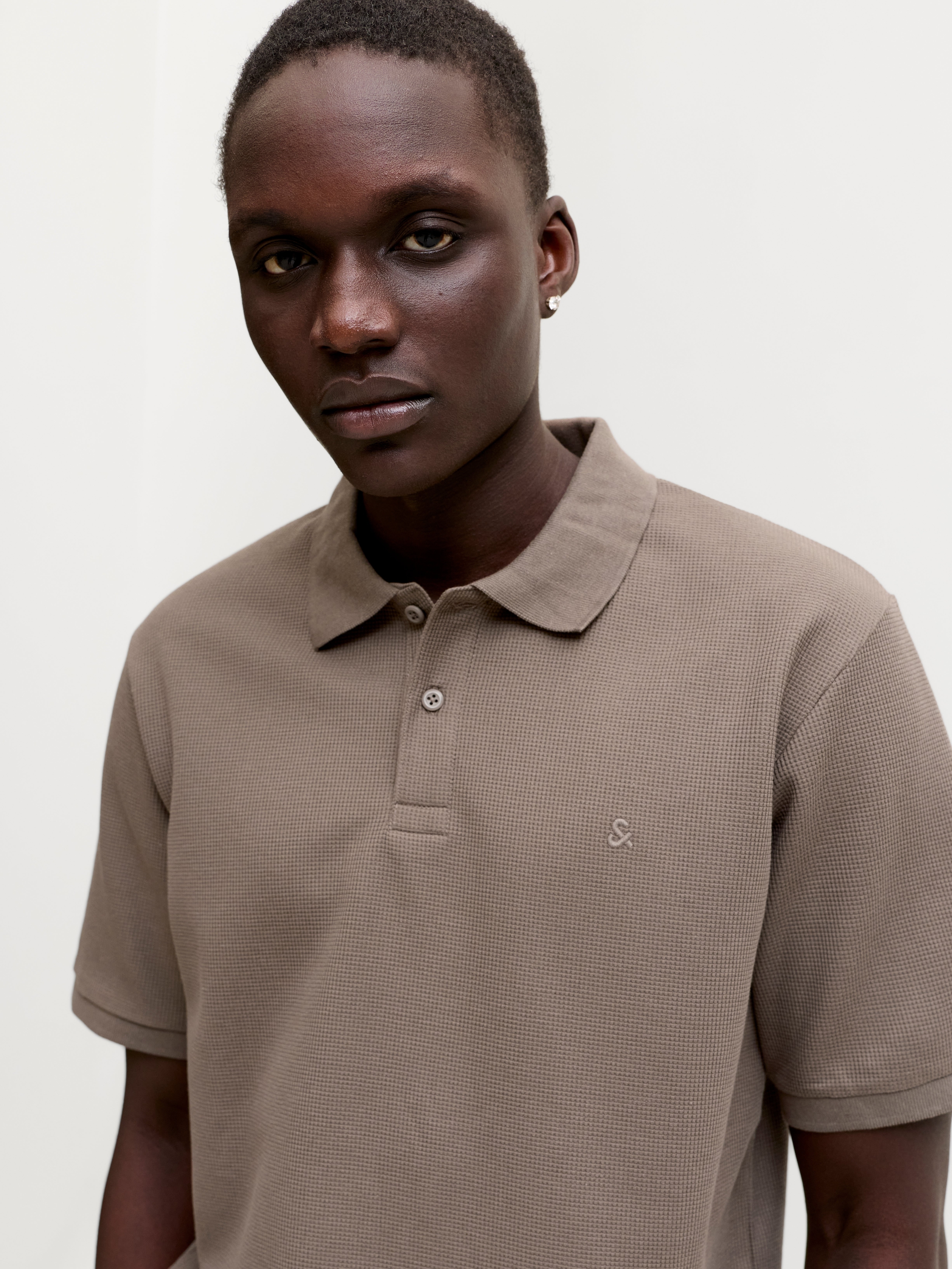 Поло чоловіче Jack &amp; Jones Jjeaustin Polo Ss Noos 12268130 L коричневоефото