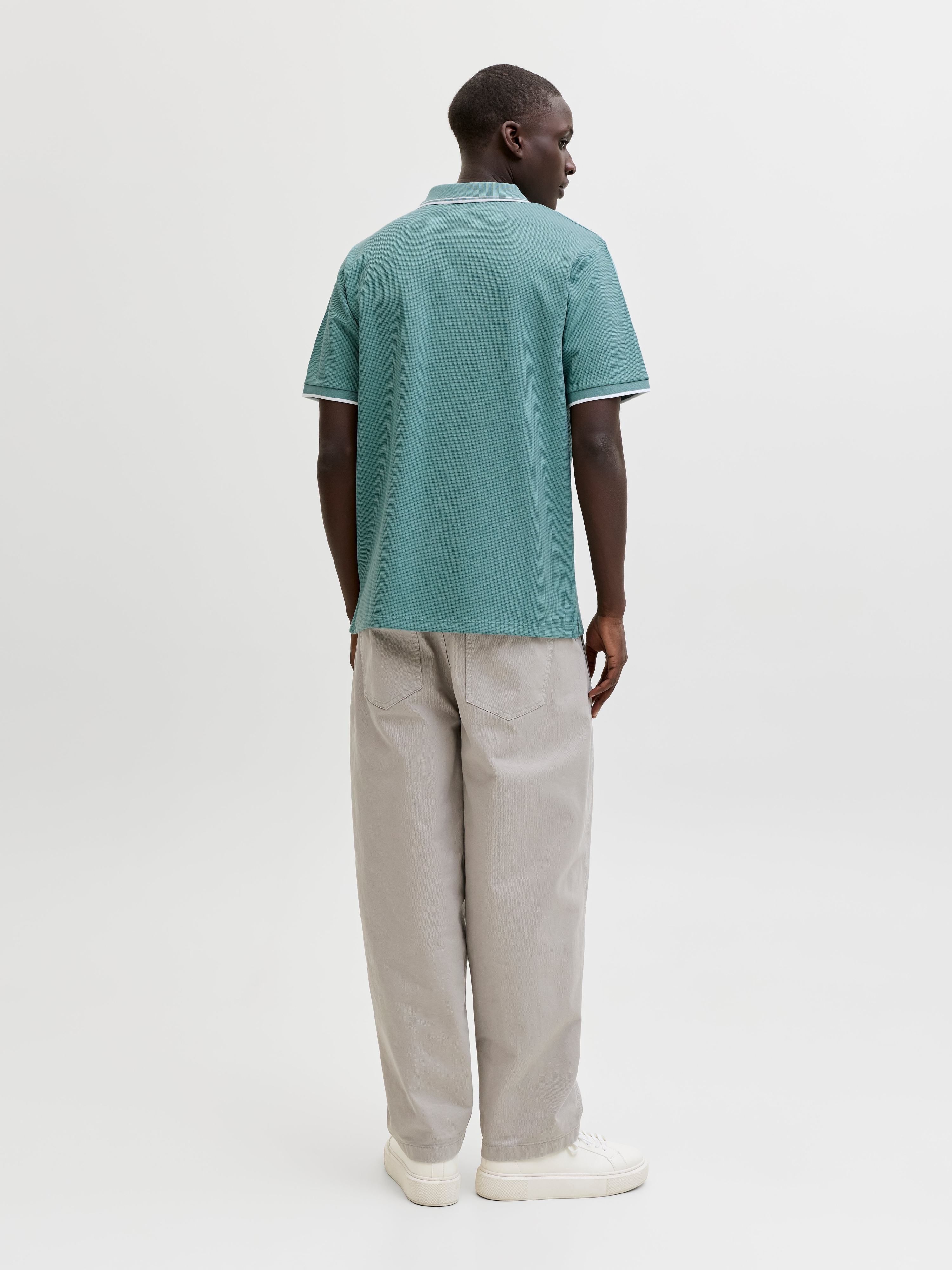Поло чоловіче Jack &amp; Jones Jjeaustin Polo Ss Noos 12268130 L бірюзовоефото