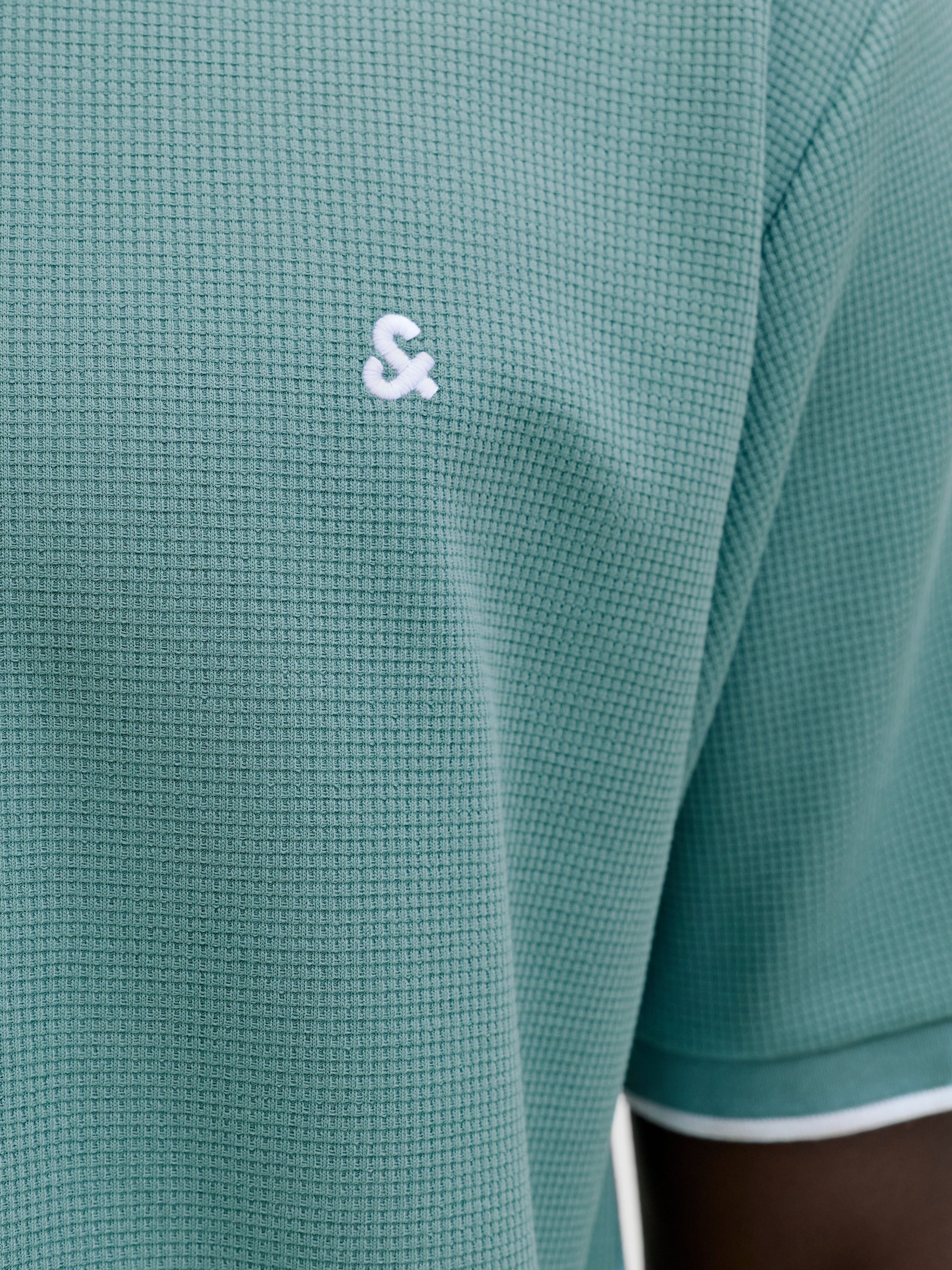 Поло чоловіче Jack &amp; Jones Jjeaustin Polo Ss Noos 12268130 L бірюзовоефото