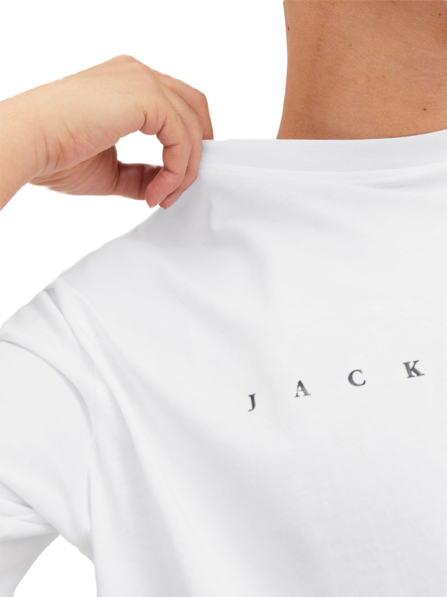 Футболка хлопковая мужская Jack &amp; Jones Jjestar Jj Tee Ss Noos 12234746 XL белая фото 