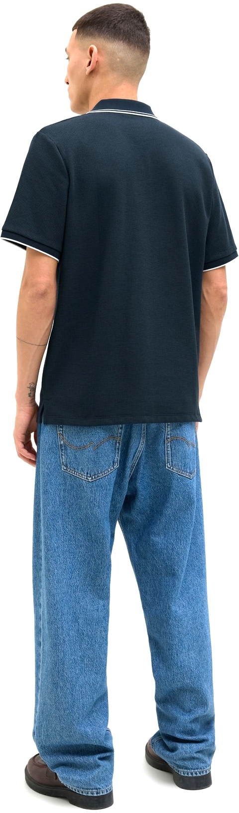 Поло чоловіче Jack &amp; Jones Jjeaustin Polo Ss Noos 12268130 L темно-синєфото