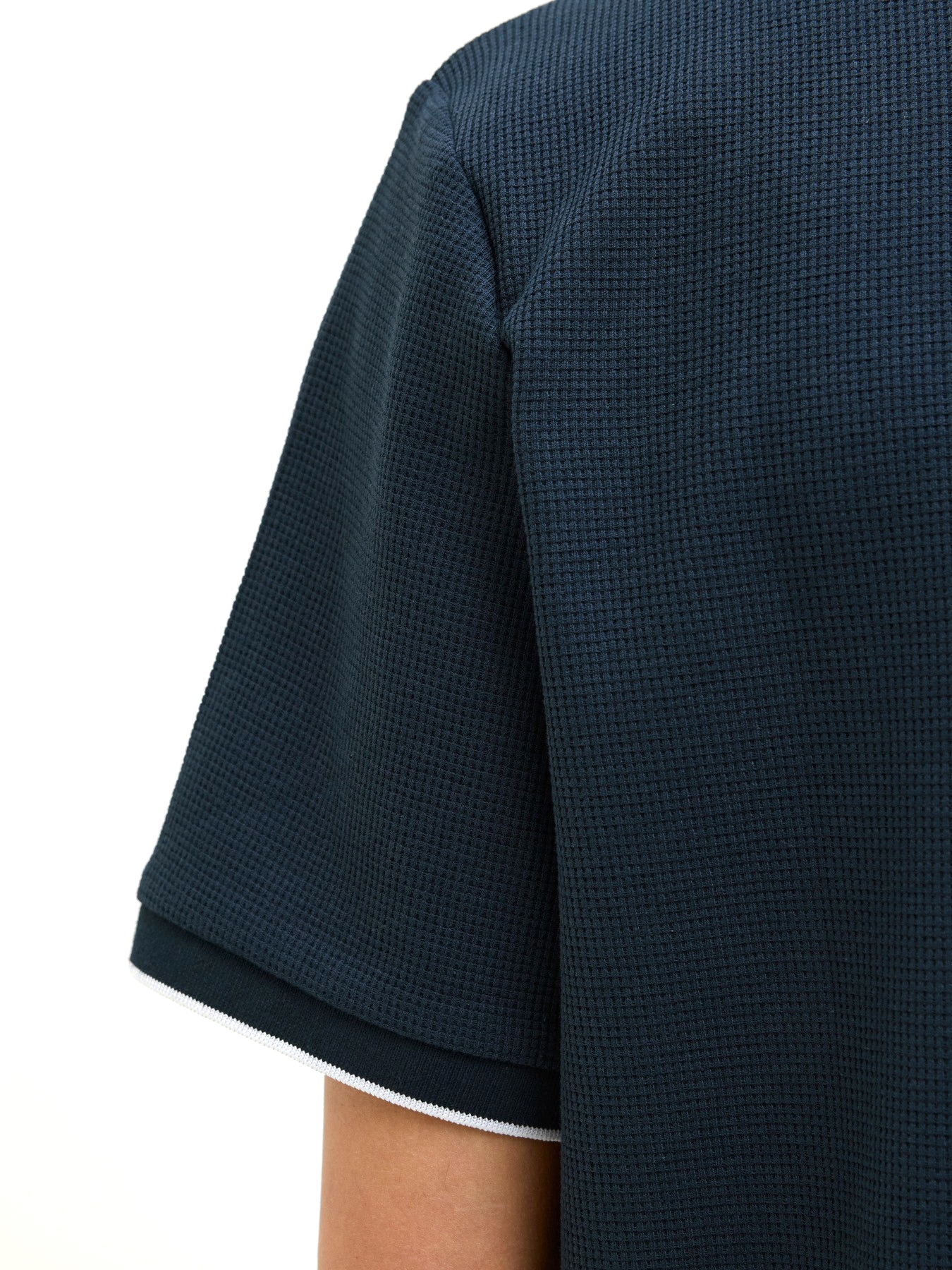 Поло чоловіче Jack &amp; Jones Jjeaustin Polo Ss Noos 12268130 L темно-синєфото