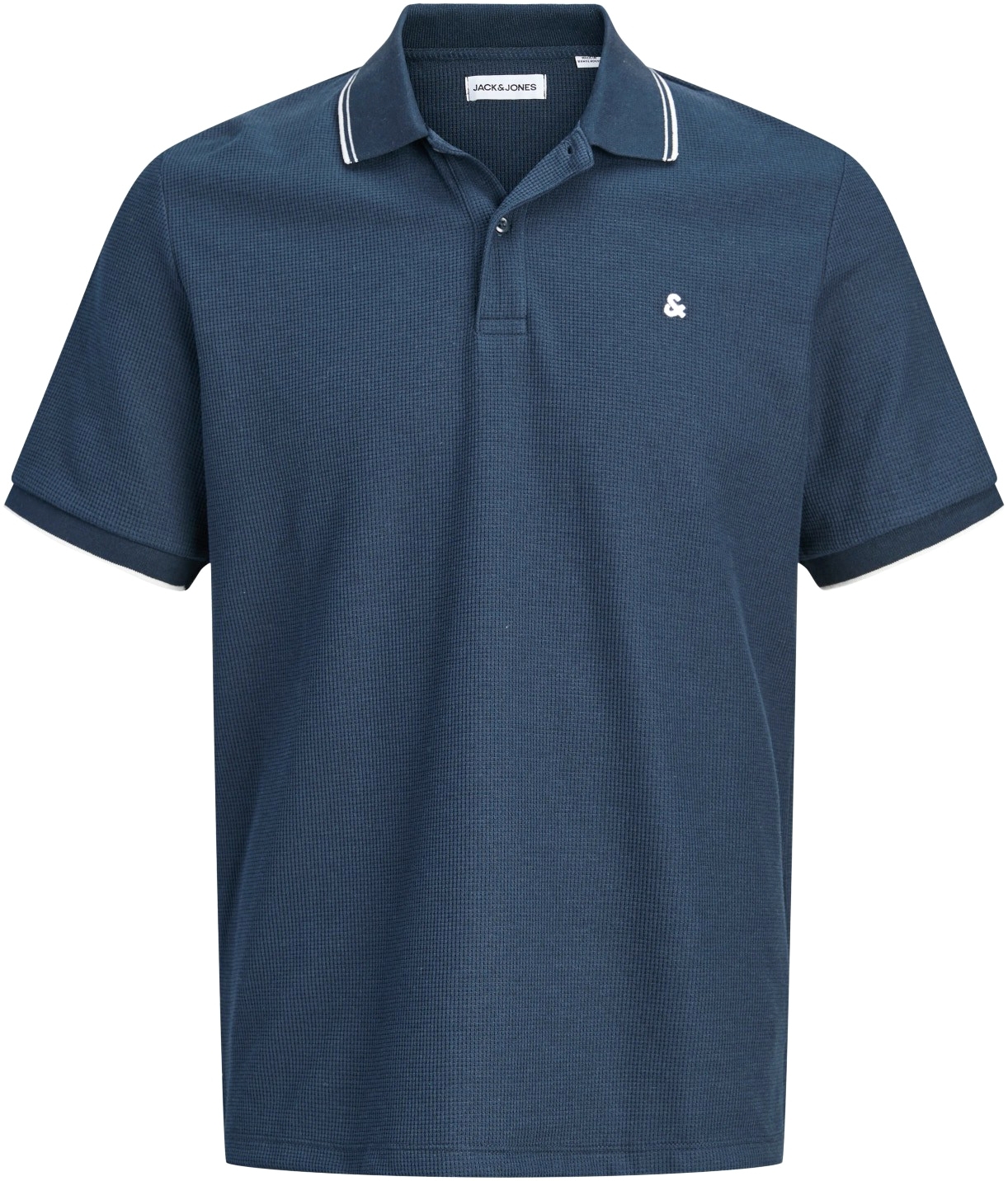 Поло чоловіче Jack &amp; Jones Jjeaustin Polo Ss Noos 12268130 L темно-синєфото