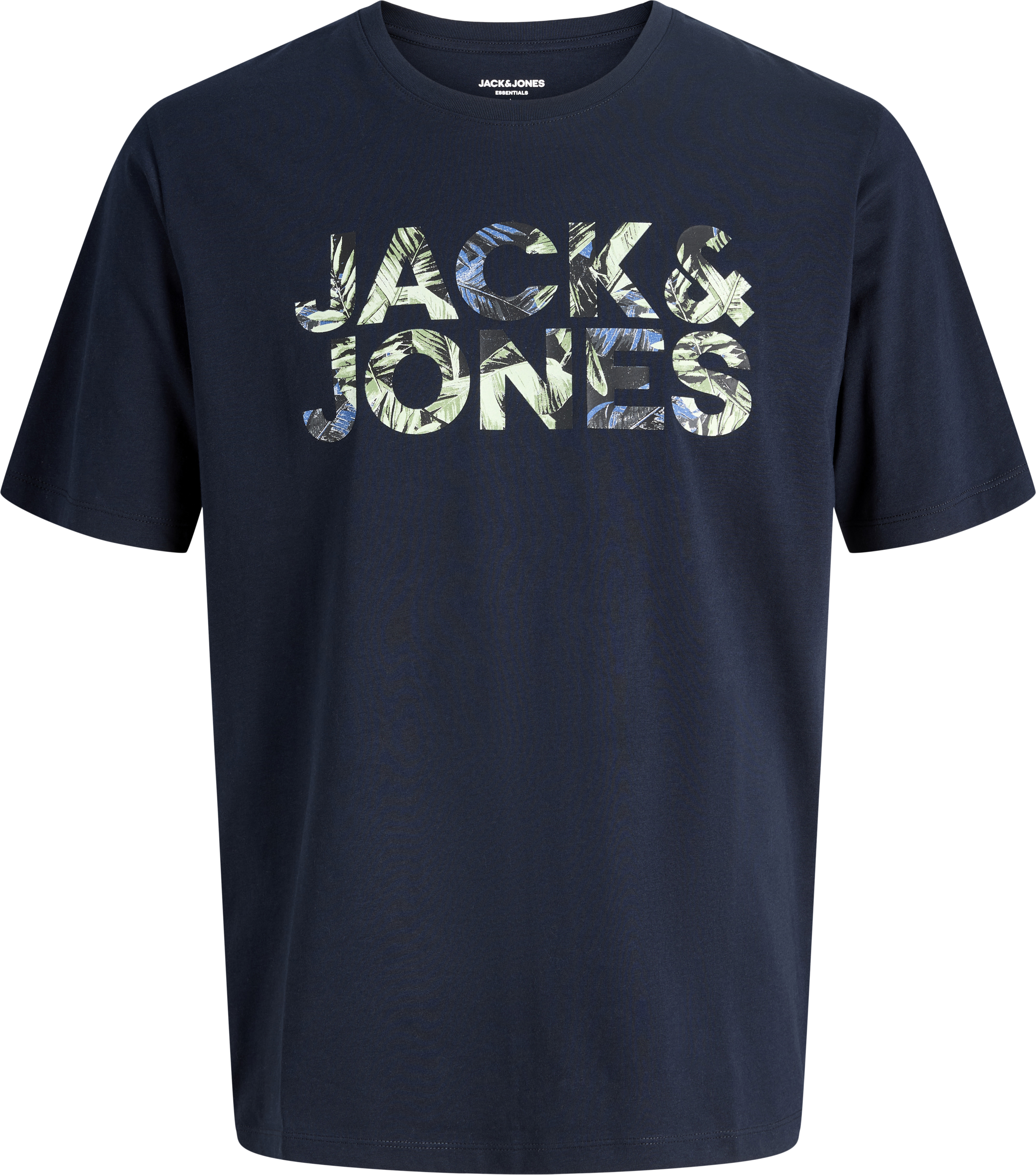 Футболка хлопковая мужская Jack & Jones Jjejeff Logo Tee Ss Sn 12288536 S темно-синяя фото7