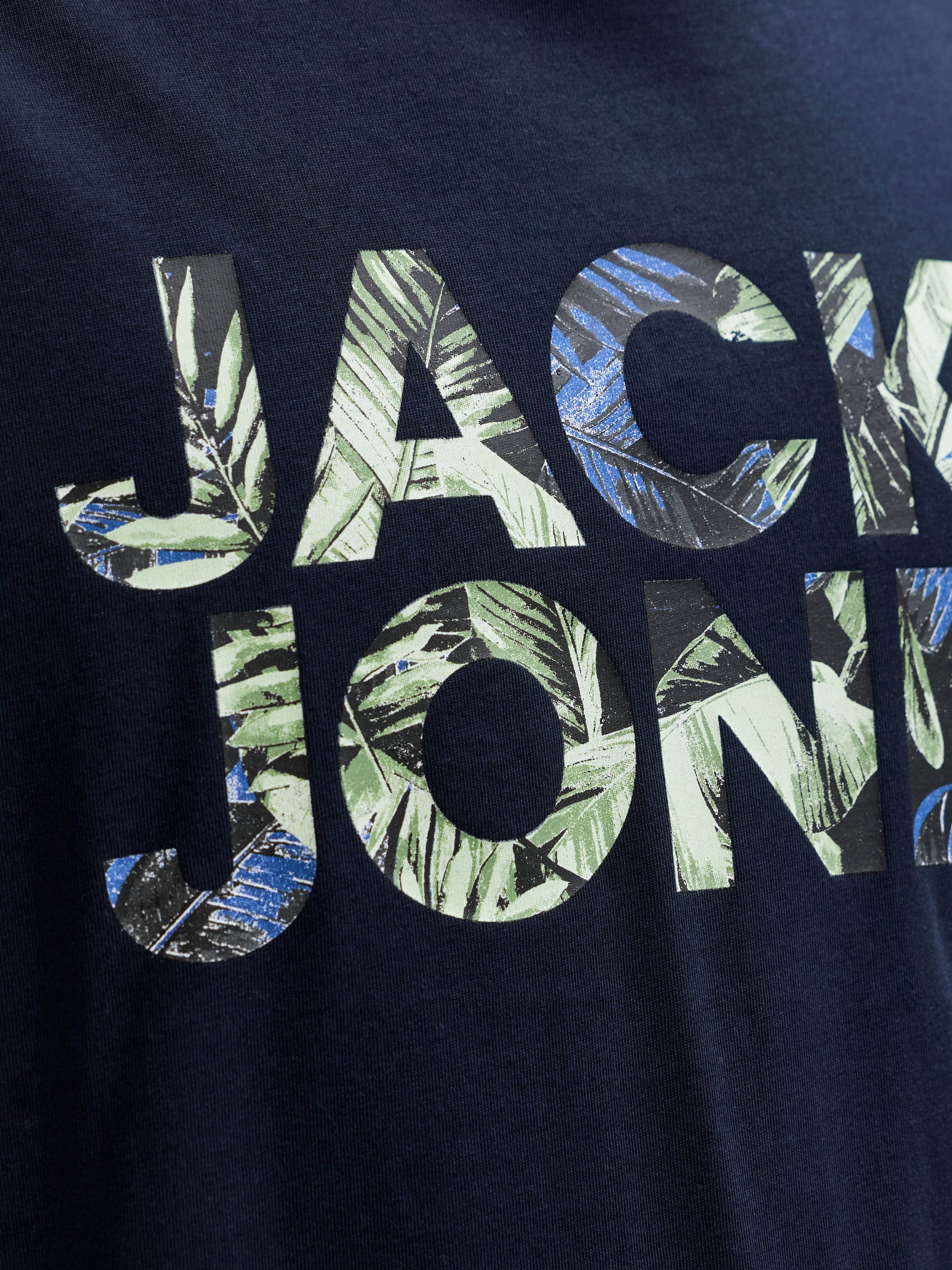 Футболка хлопковая мужская Jack & Jones Jjejeff Logo Tee Ss Sn 12288536 M темно-синяя фото6