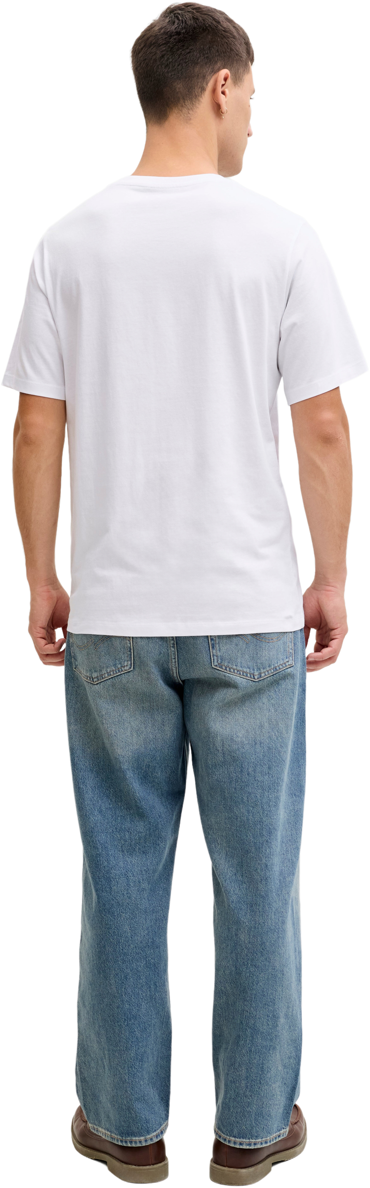 Футболка хлопковая мужская Jack &amp; Jones Jjejeff Logo Tee Ss Sn 12288536 2XL белая фото 