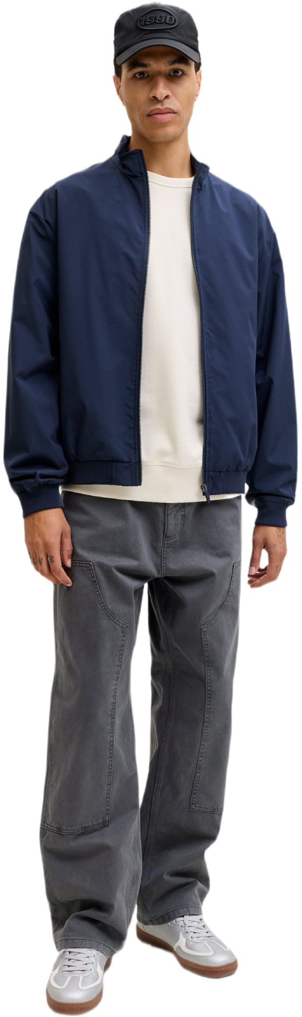 Ветровка мужская Jack &amp; Jones Jjecharge Stand Collar Bomber Noos 12288895 S темно-синяя фото 