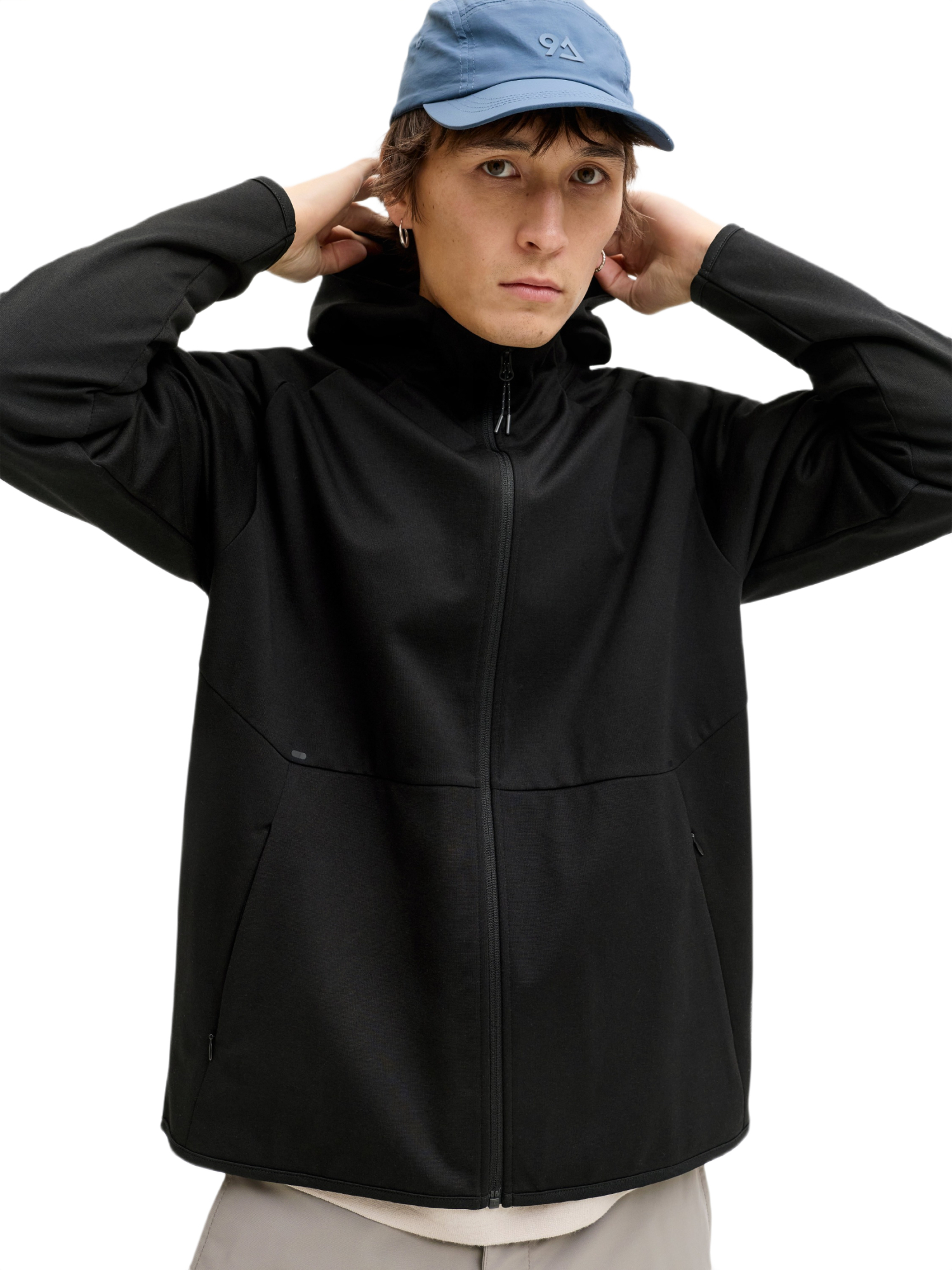 Толстовка мужская Jack &amp; Jones Jjebase Sweat Zip Hood Sn 12289209 S черная фото 