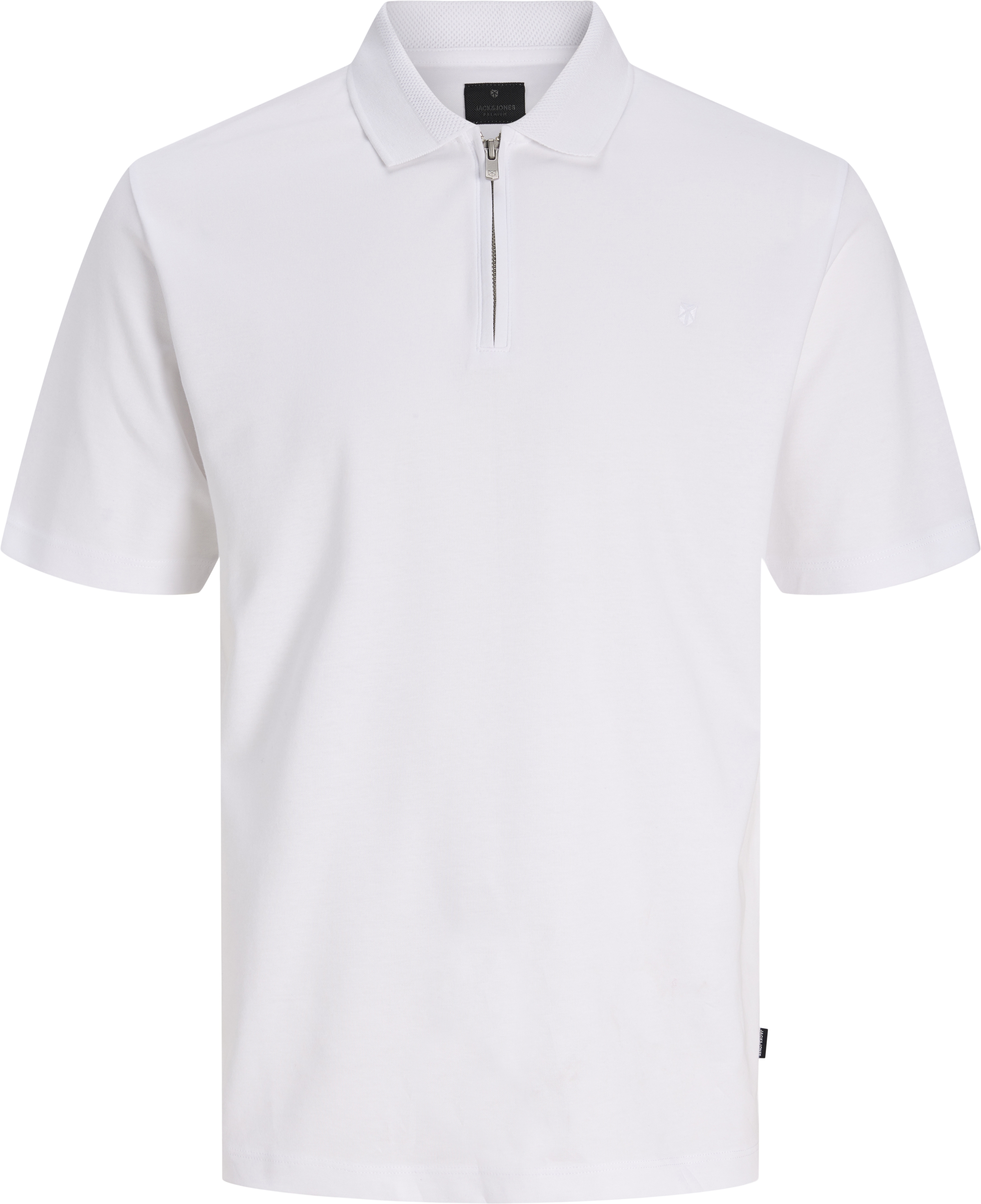 Поло мужское Jack &amp; Jones Jprblaethan Ss Zip Polo Sn 12292992 M белое фото 