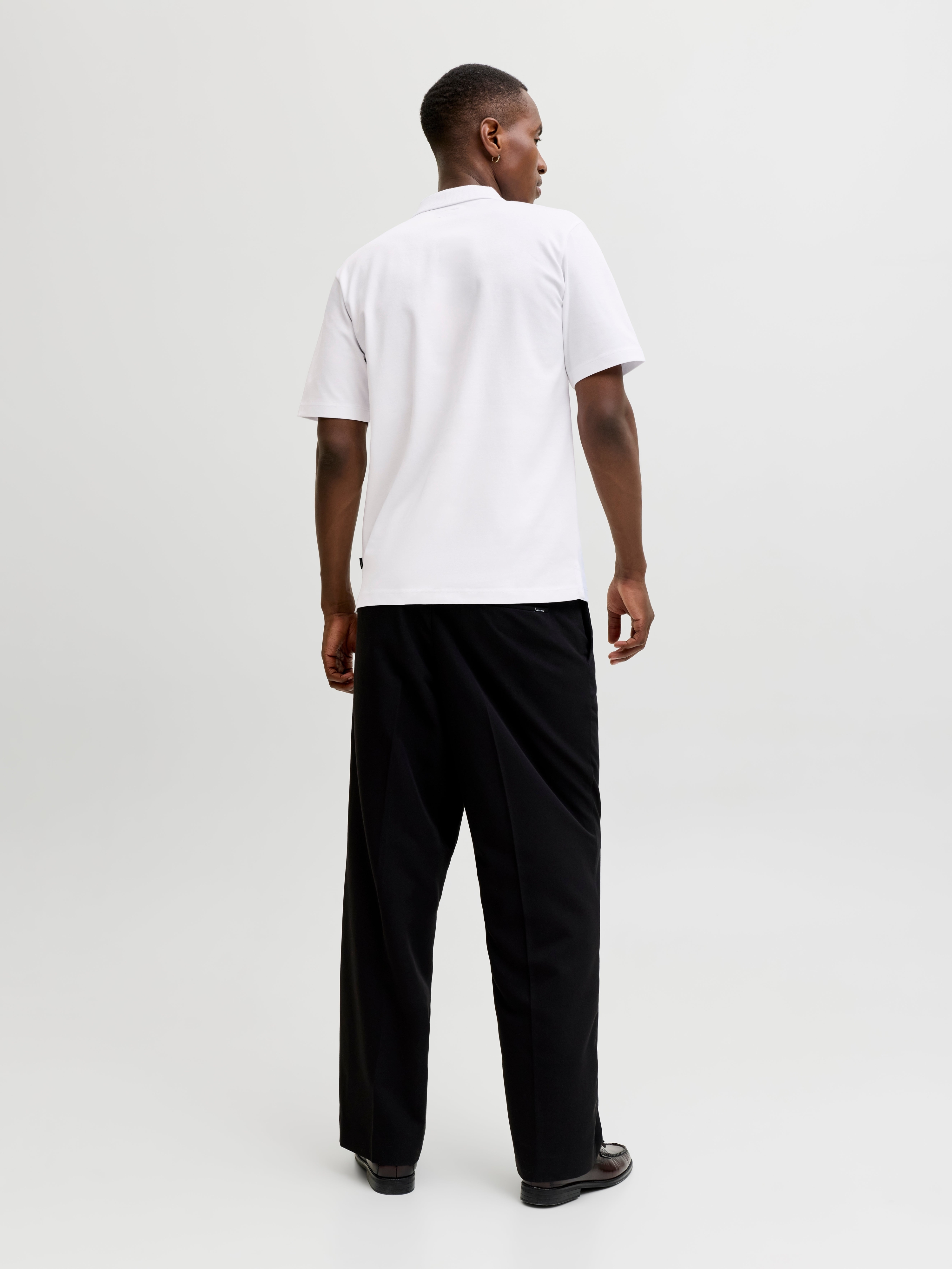 Поло чоловіче Jack &amp; Jones Jprblaethan Ss Zip Polo Sn 12292992 XL білефото