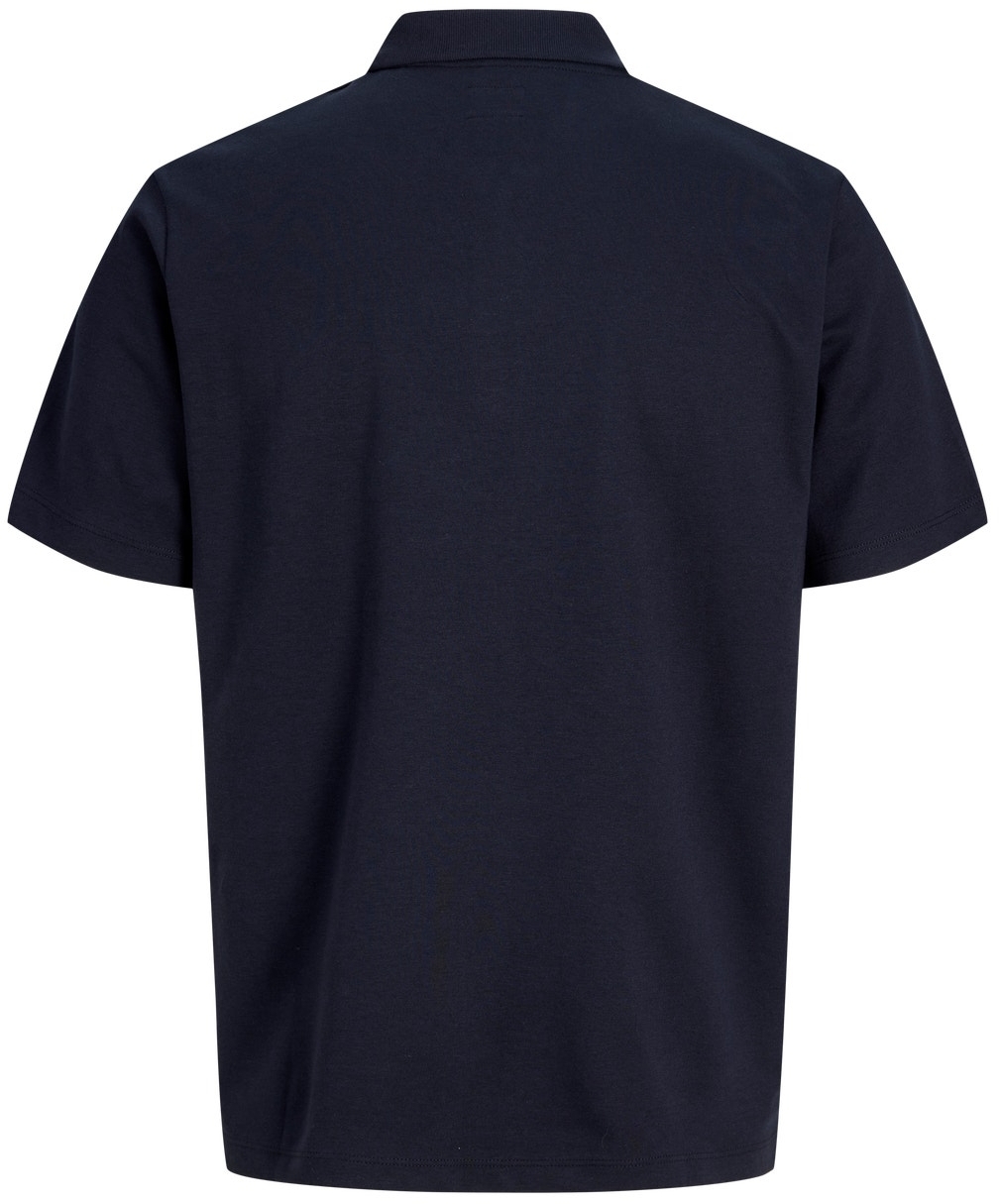 Поло мужское Jack &amp; Jones Jprblaethan Ss Zip Polo Sn 12292992 M темно-синие фото 