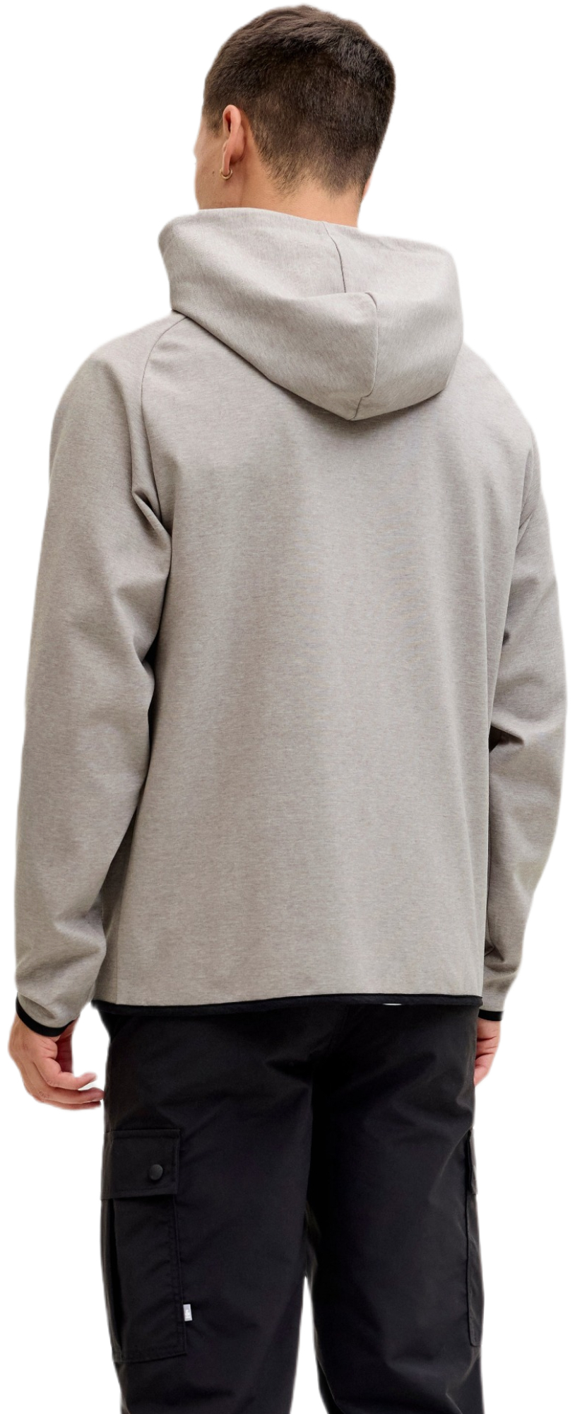 Толстовка чоловіча Jack &amp; Jones Jjebase Sweat Zip Hood Sn 12289209 M світло-сірафото