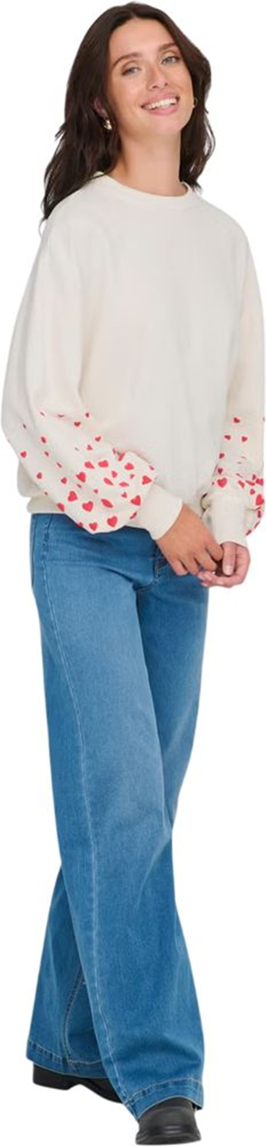 Свитшот женский ONLY Onlbrooke L/S O-Neck Flower Swt Noos 15216364 M белый фото 