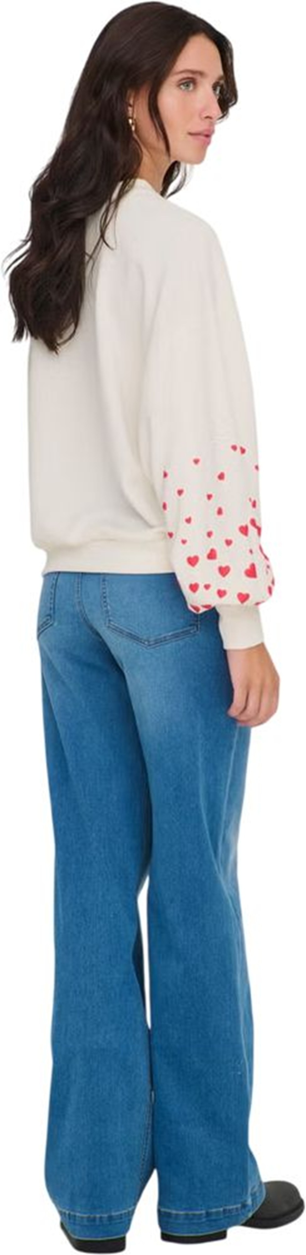 Свитшот женский ONLY Onlbrooke L/S O-Neck Flower Swt Noos 15216364 L белый фото 