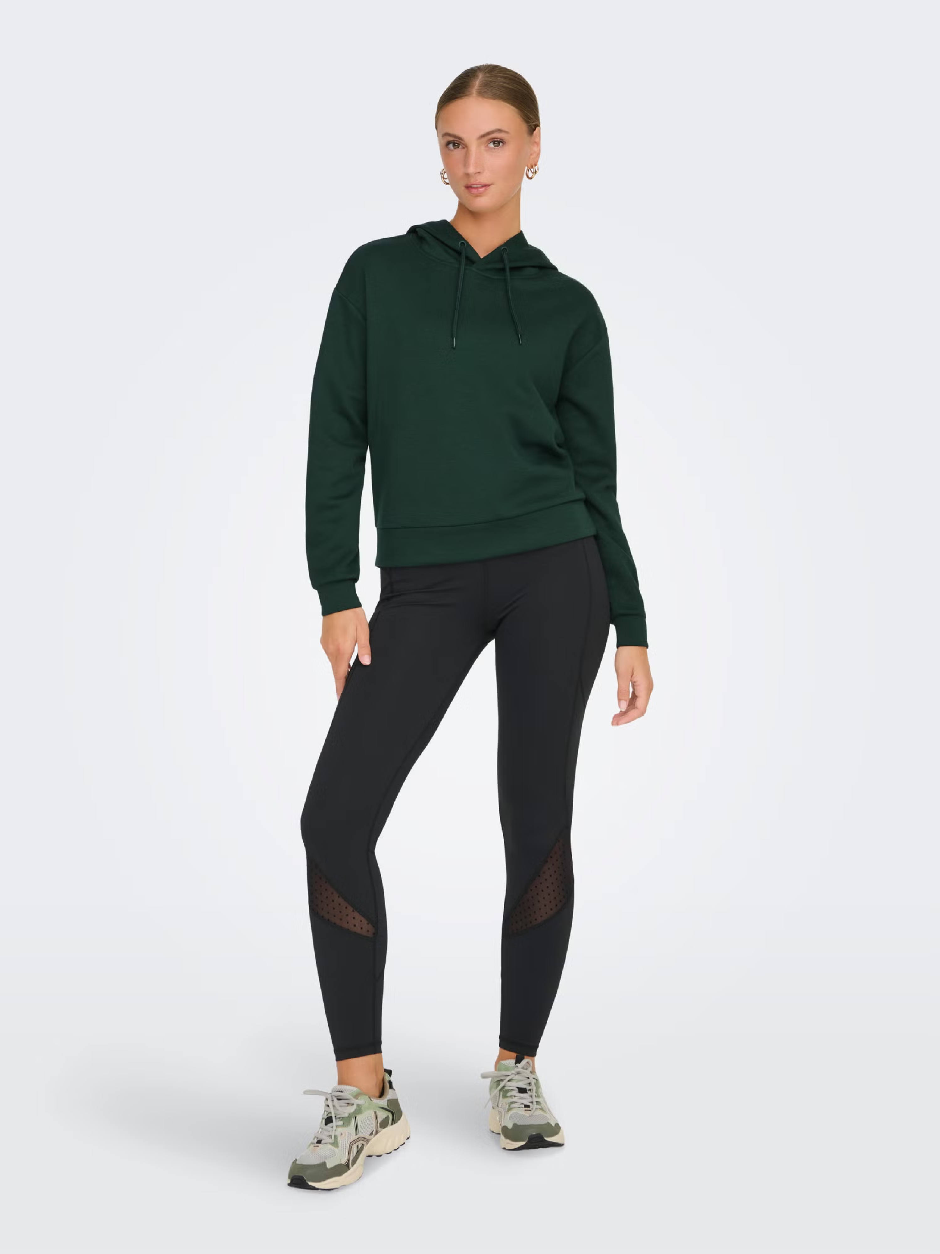 Худі жіноче Only Play Onplounge Hood Ls Swt Noos 15245850 S темно-зеленефото