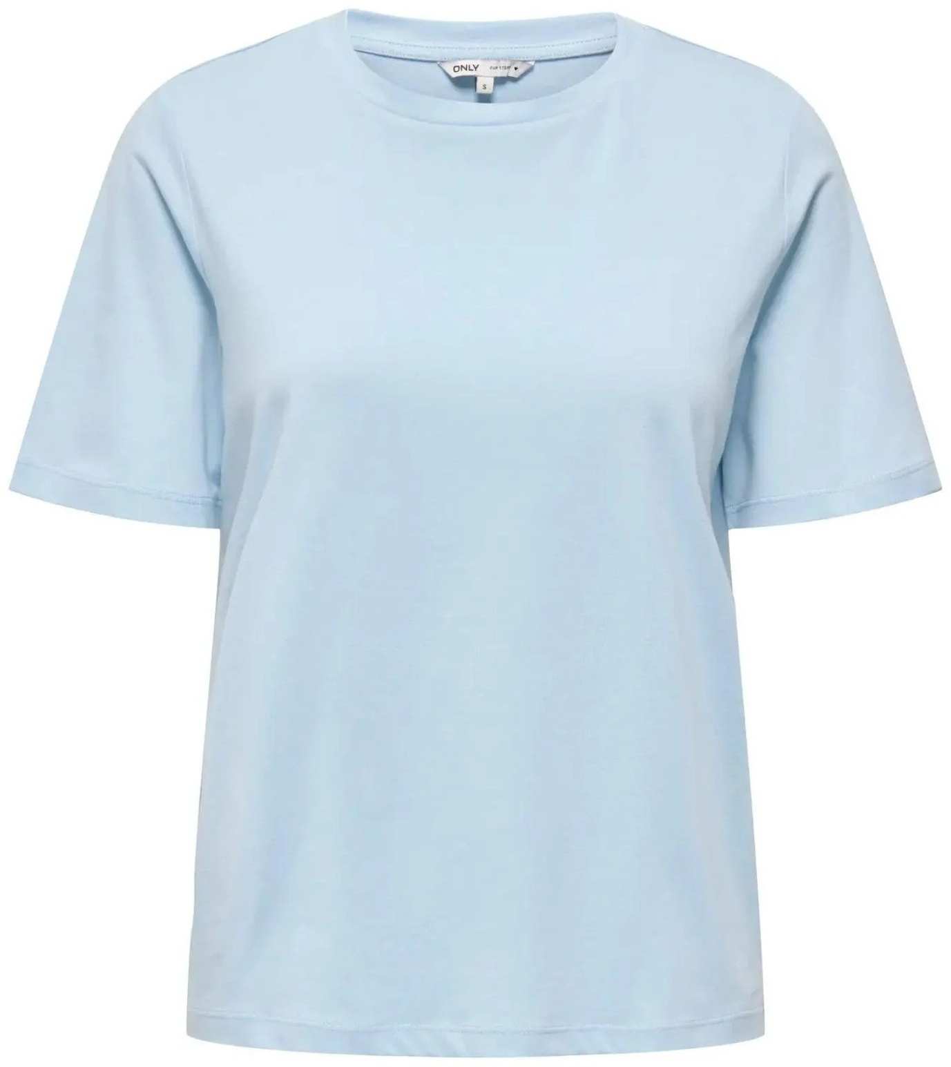 Футболка хлопковая женская ONLY Onlonly S/S Tee Jrs Noos 15270390 M голубая фото 