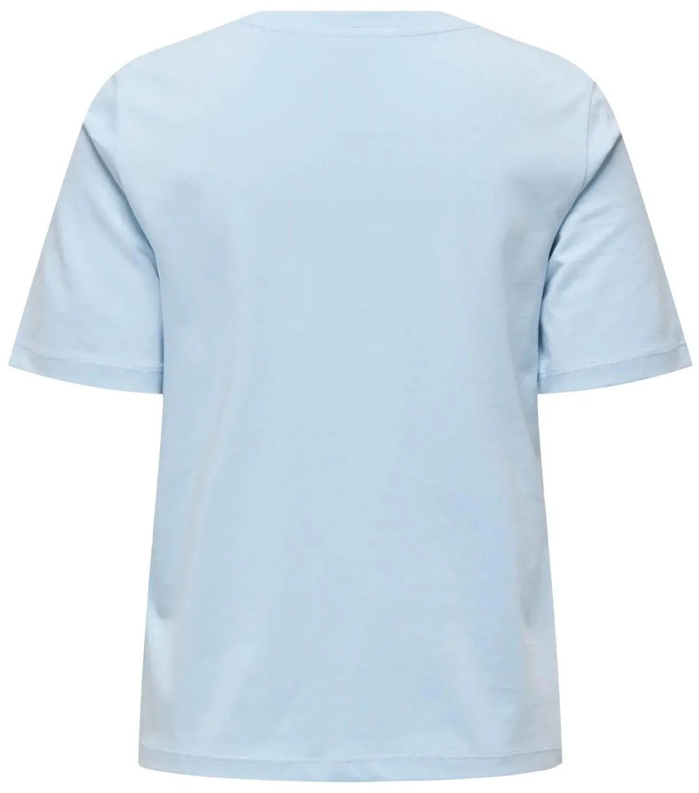 Футболка хлопковая женская ONLY Onlonly S/S Tee Jrs Noos 15270390 M голубая фото 