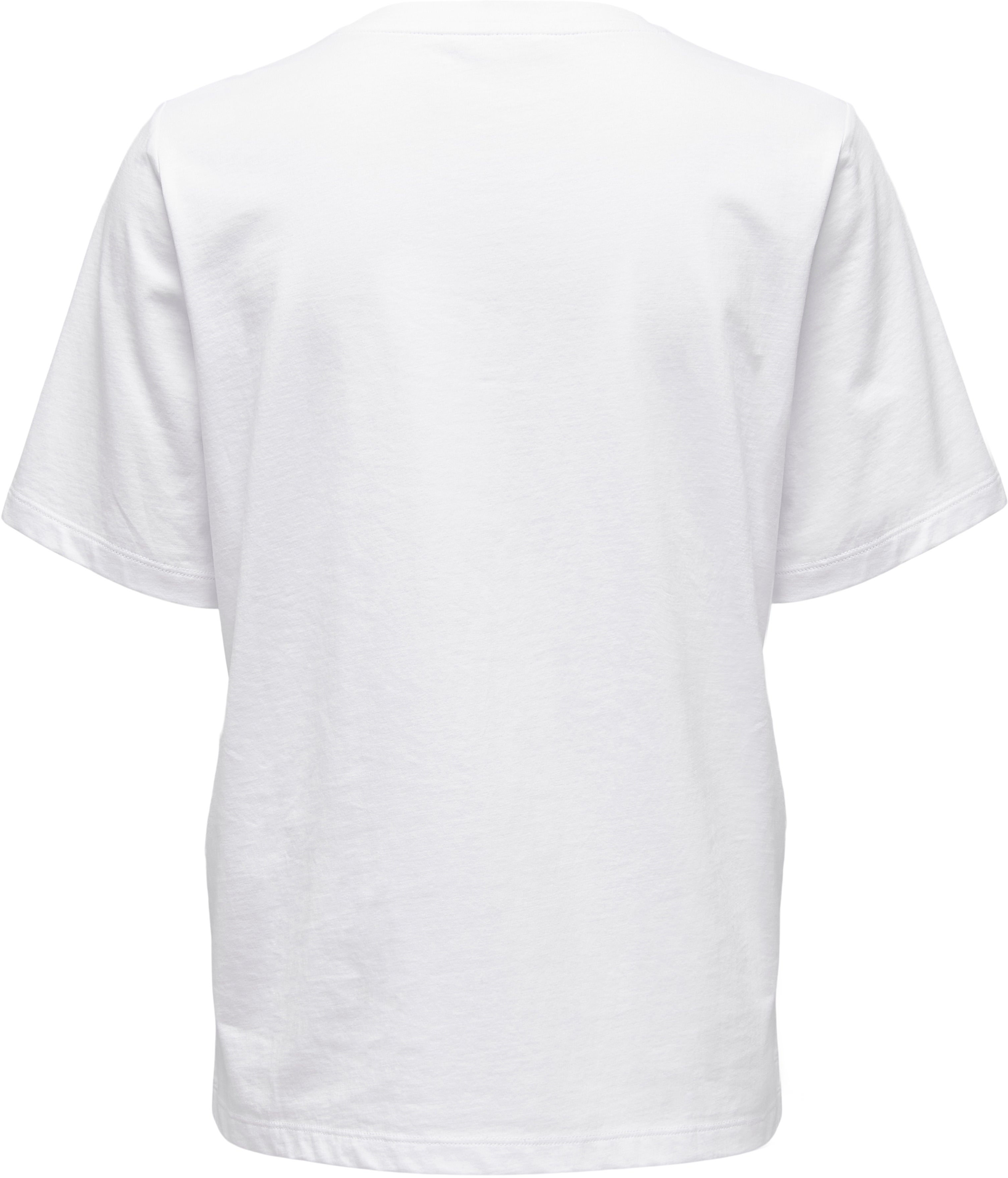 Футболка хлопковая женская ONLY Onlonly S/S Tee Jrs Noos 15270390 S белая фото 