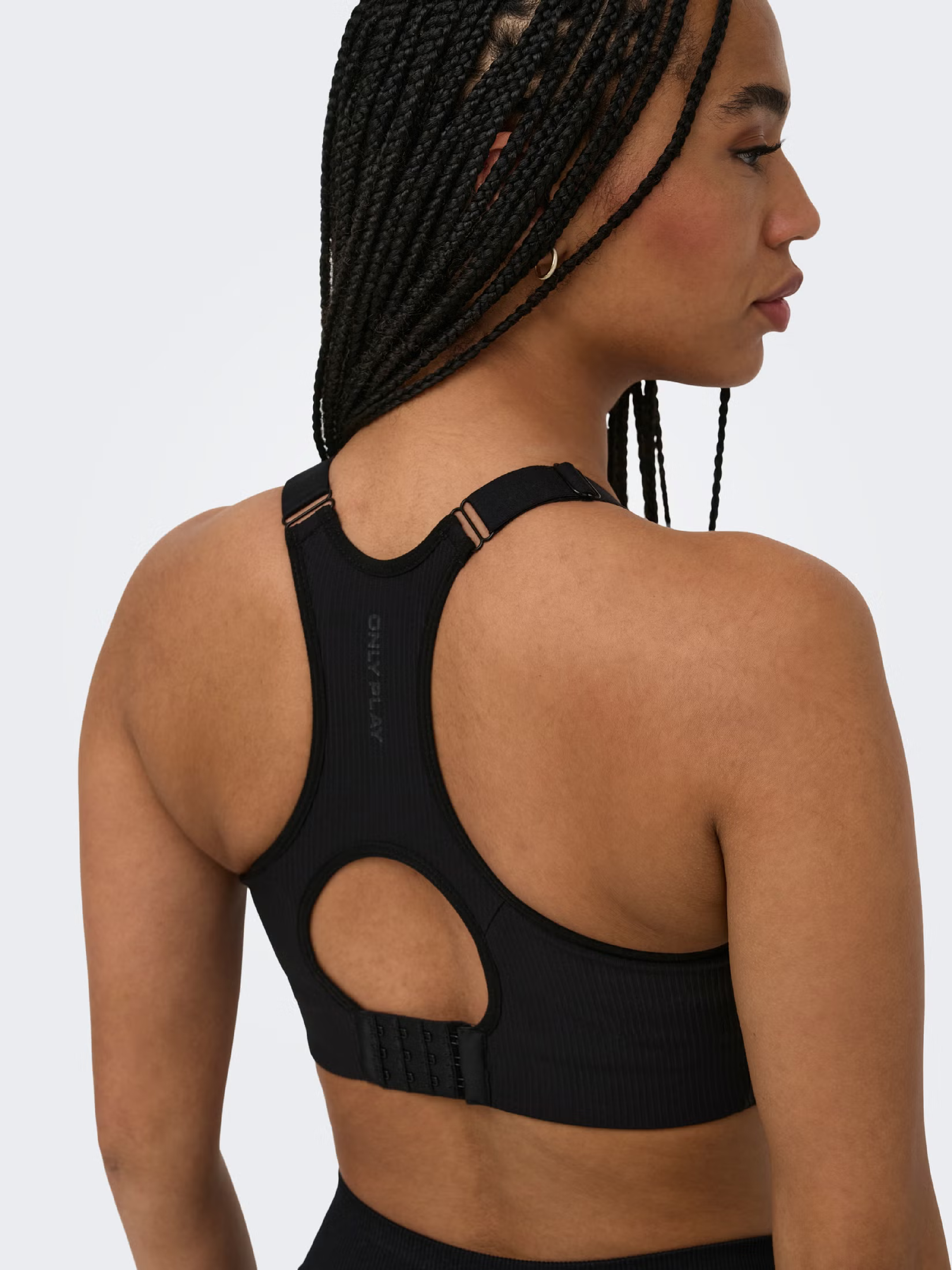Топ Only Play Onpjana-3 Zip Sports Bra Noos 15338715 S черный фото 