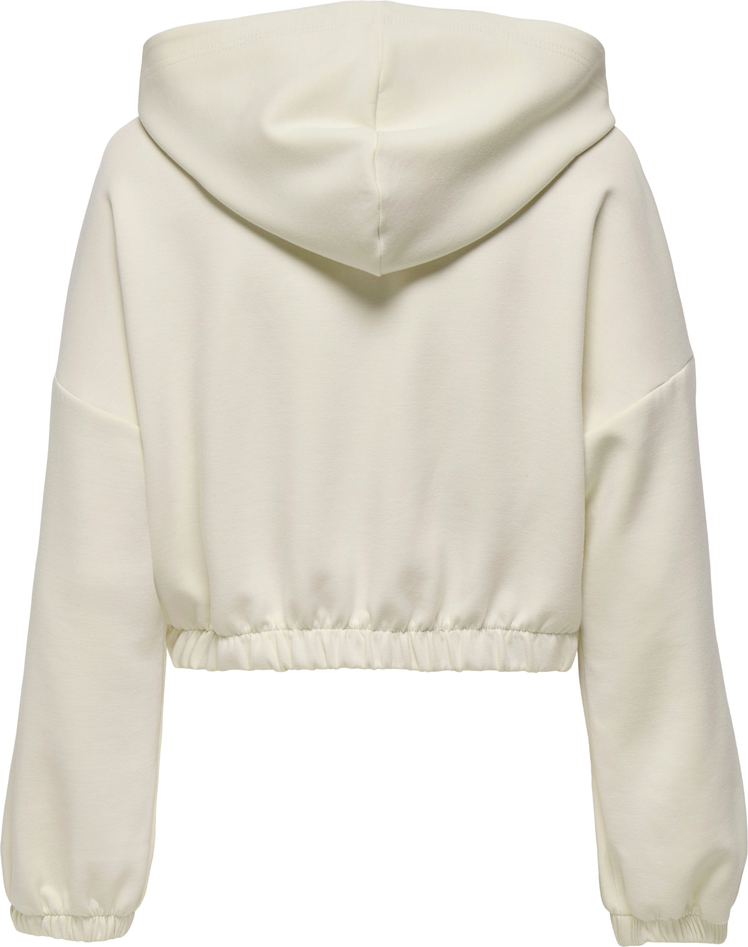 Толстовка женская ONLY Onlscarlett L/S Zip Hood Swt Noos 15346449 S молочная фото 