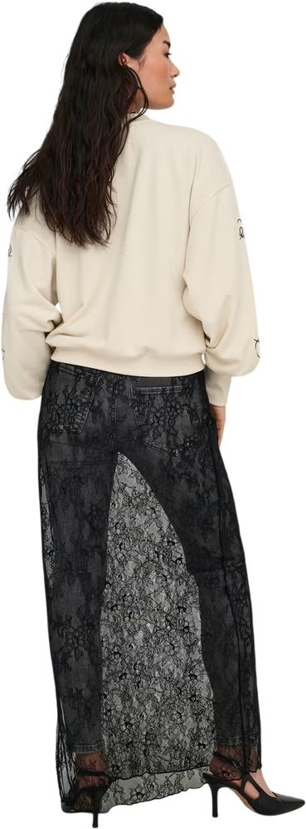 Світшот жіночий ONLY Onlbrooke L/S O-Neck Detail Swt 15363824 XS бежевийфото