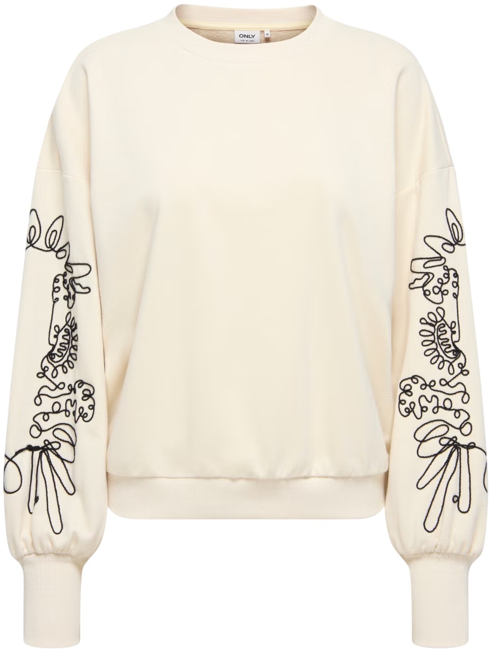 Світшот жіночий ONLY Onlbrooke L/S O-Neck Detail Swt 15363824 L бежевийфото