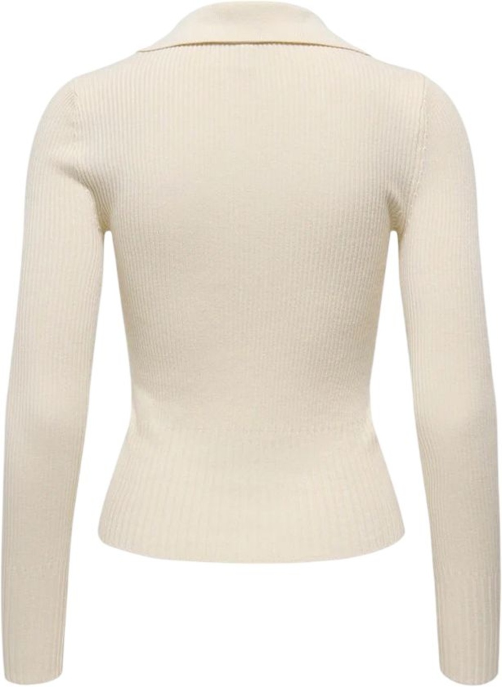 Лонгслив женский ONLY Onlmila Ls Rib Polo Pullover Cs Knt 15368861 M серо-бежевый фото 