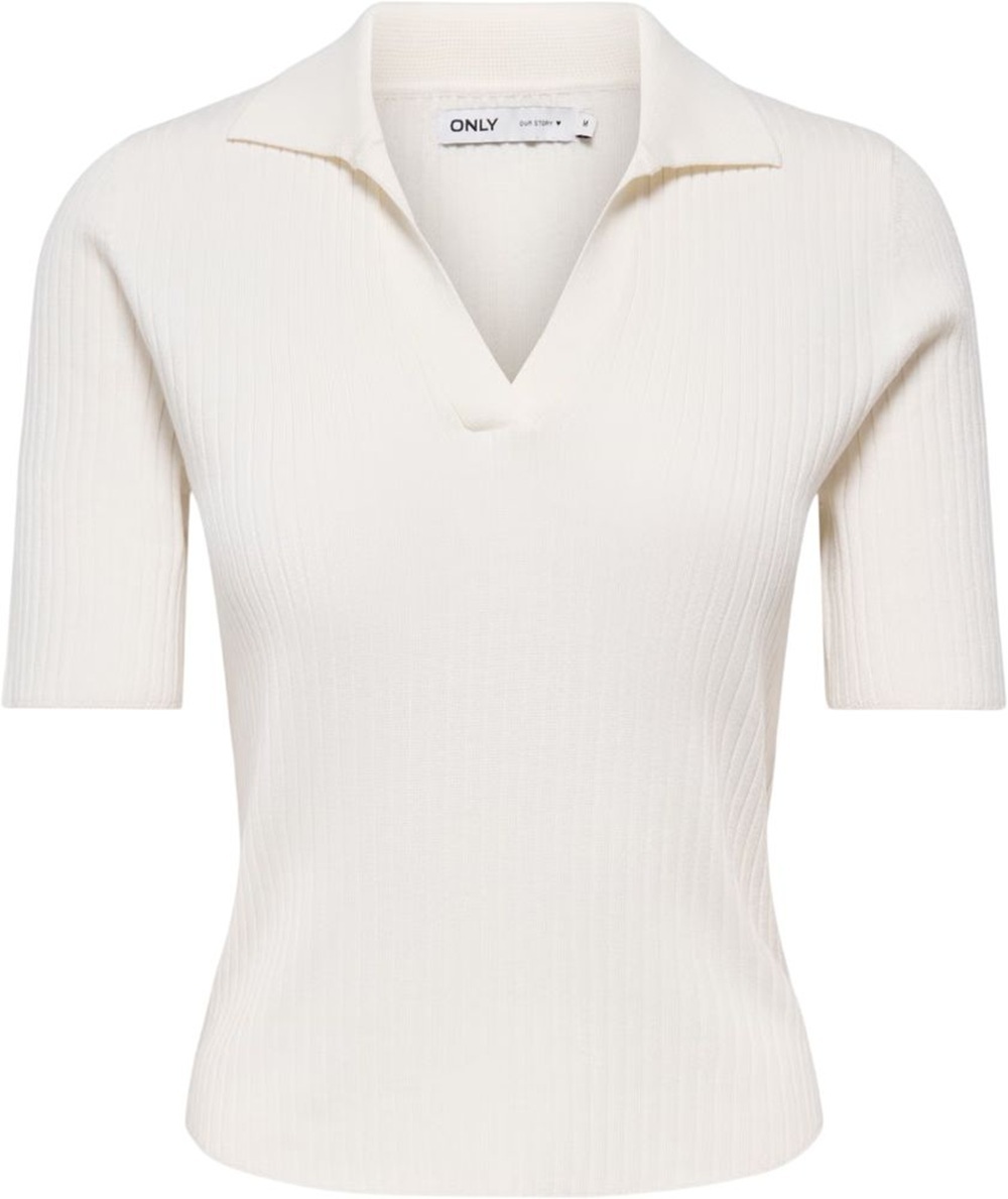 Поло женское ONLY Onlkaya Ss Polo Solid Os Ex Knt 15382182 L белое фото 