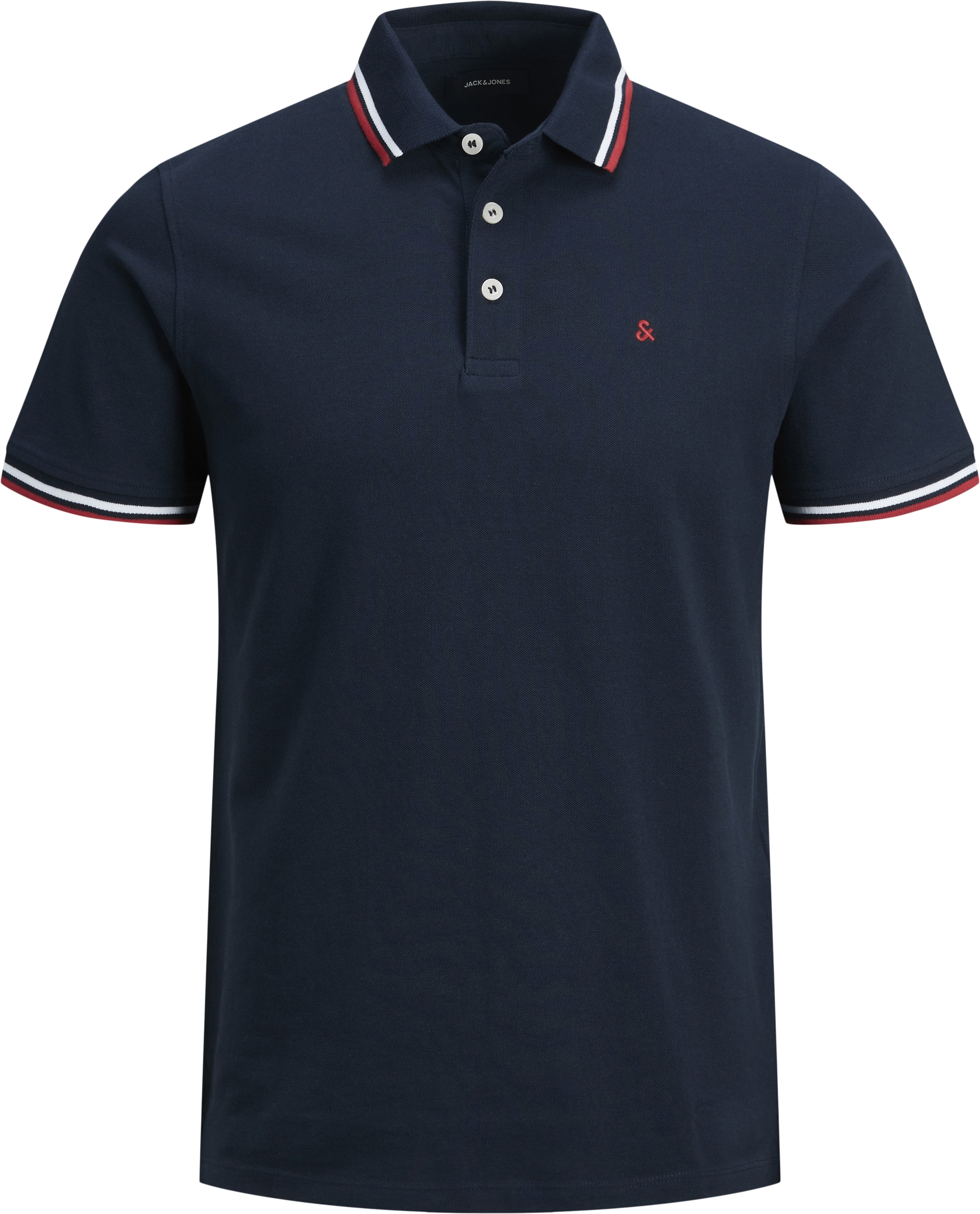 Поло мужское Jack &amp; Jones Jjepaulos Polo Ss Noos 12136668 S синие фото 