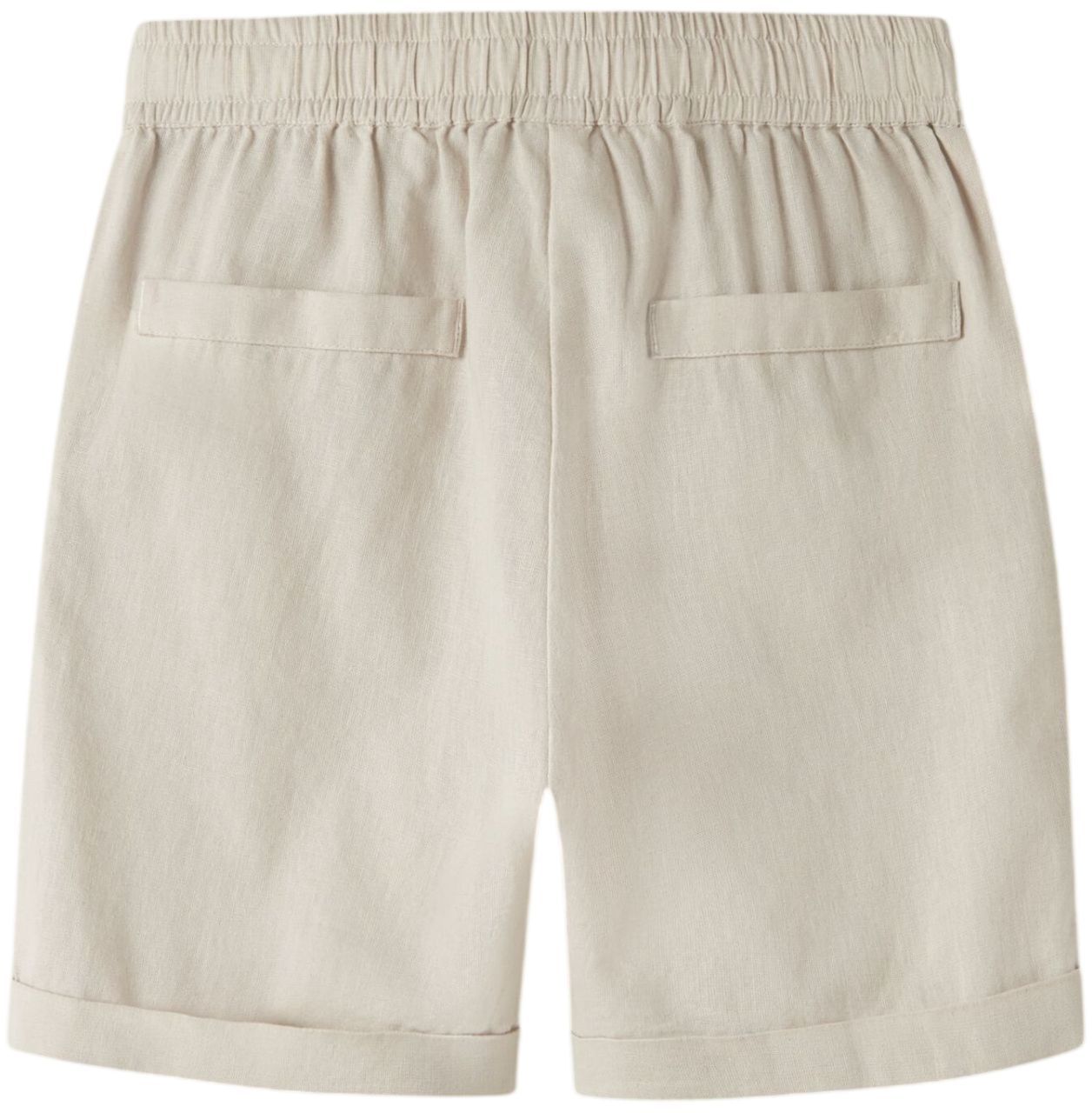 Шорти дитячі Name it Nkmfalinnen Shorts 13240460 140 бежевіфото