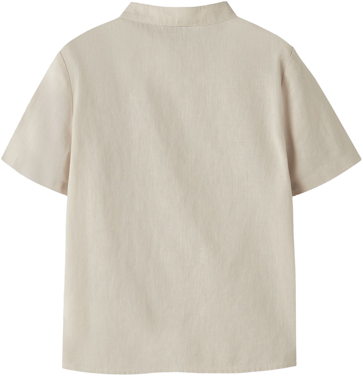 Рубашка для мальчиков Name it Nkmfalinnen Ss Shirt 13240461 146-152 бежевая фото 