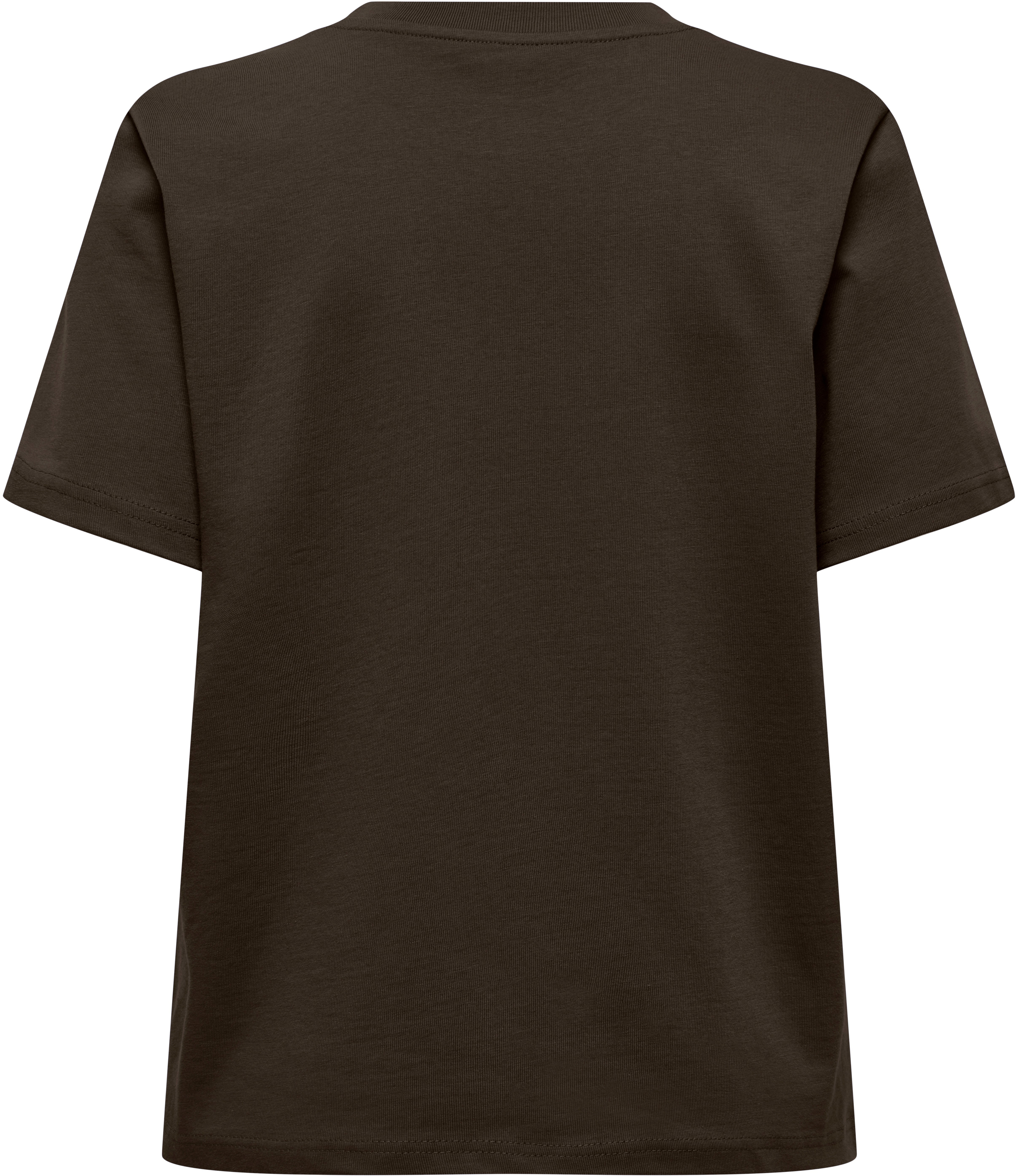 Футболка хлопковая женская ONLY Onlmonja S/S Tee Jrs Noos 15320892 S шоколадная фото 7