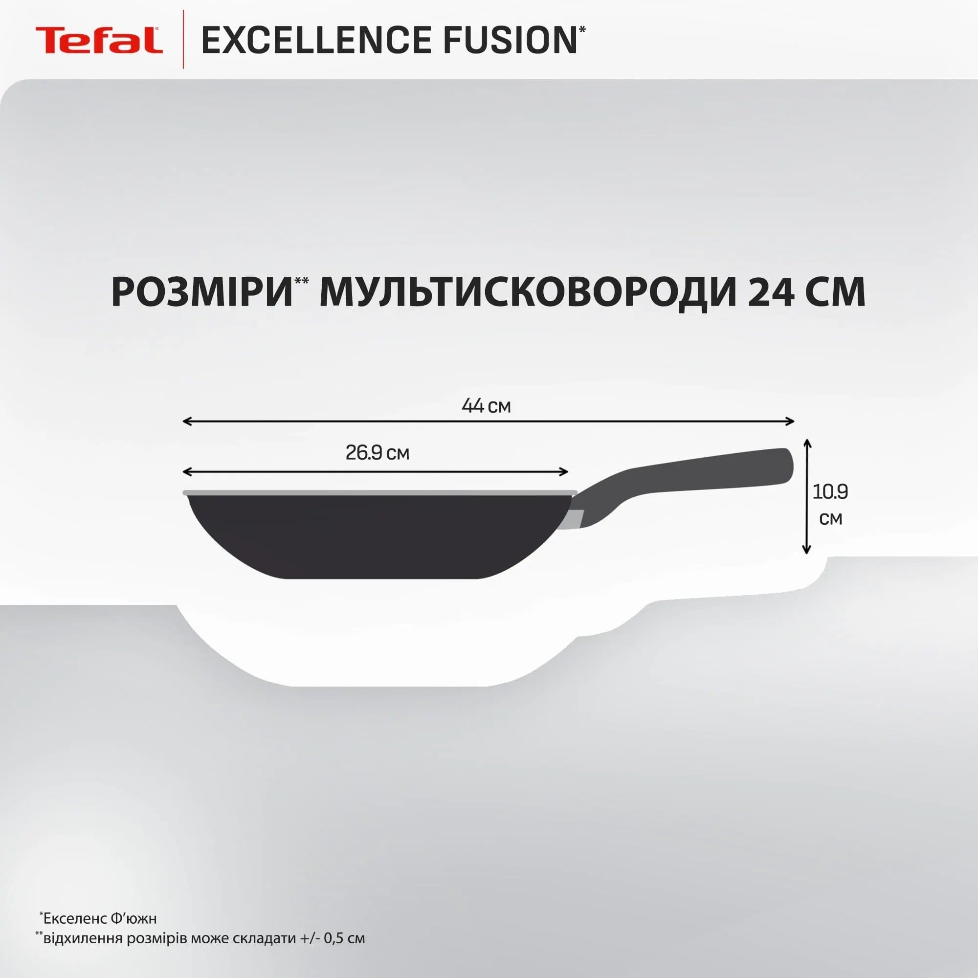 Мультисковорода Tefal Excellence Fusion, с крышкой, 24см (G3388402) фото 
