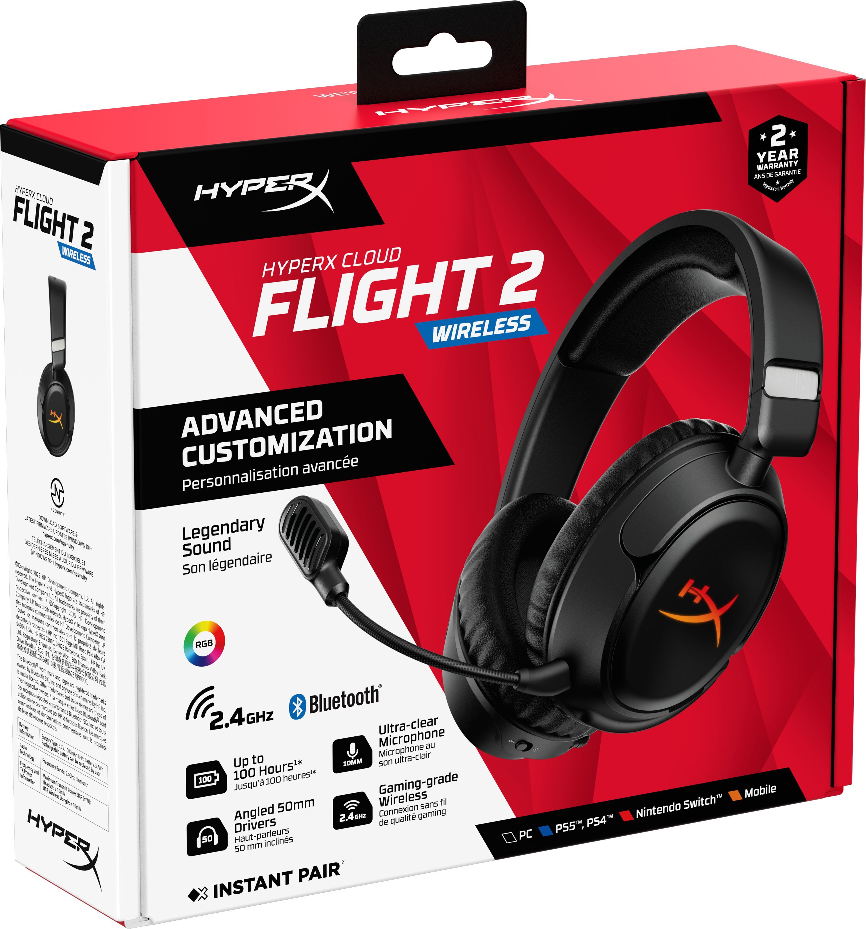 Игровая гарнитура HyperX Cloud Flight 2 Wireless Black (B5VC4AA) фото 