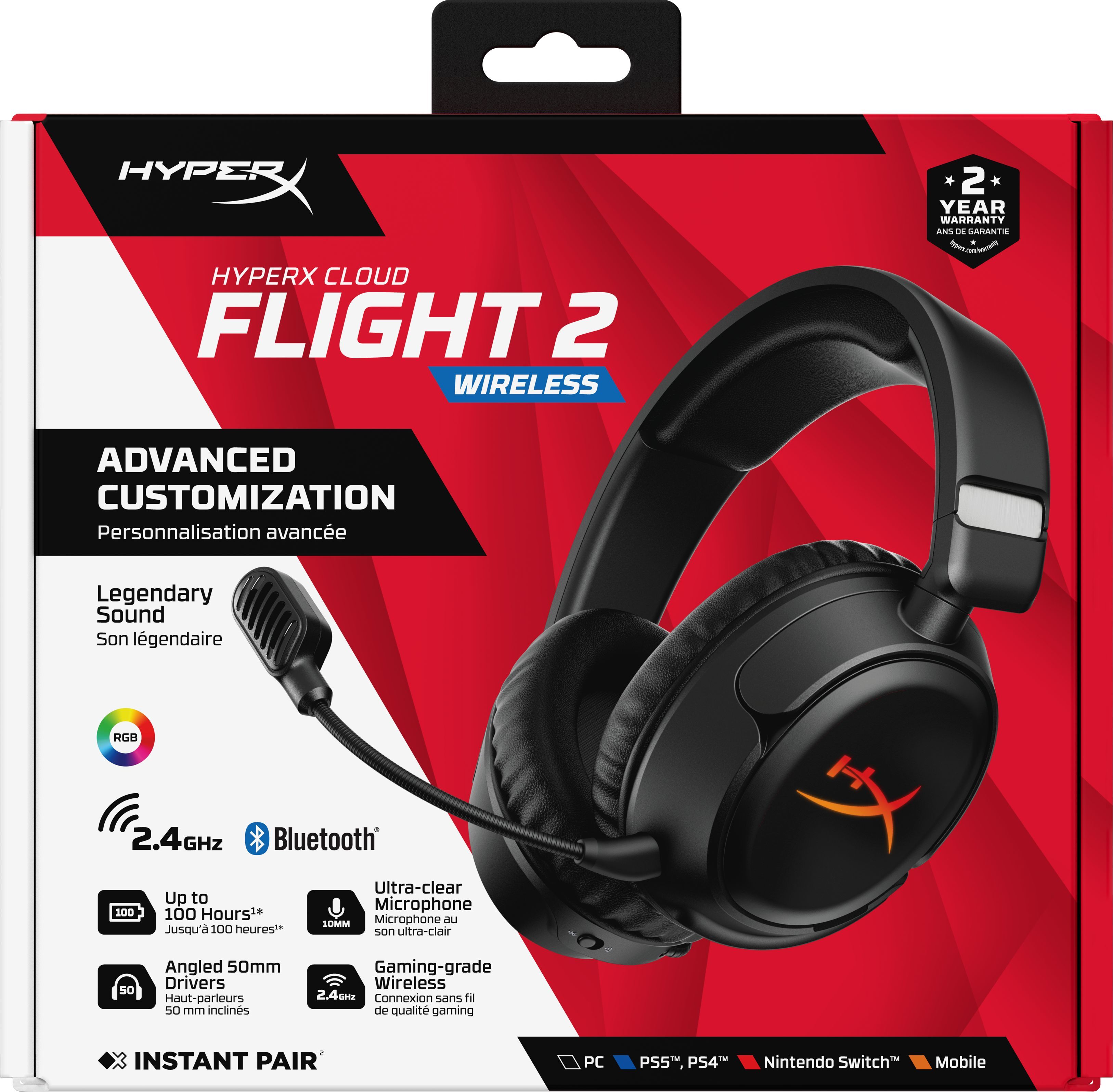 Игровая гарнитура HyperX Cloud Flight 2 Wireless Black (B5VC4AA) фото 