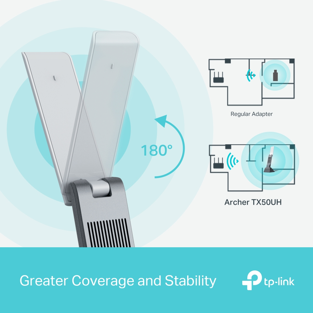 WiFi-адаптер TP-LINK Archer TX50UH AX3000, USB 3.0 (ARCHER-TX50UH) фото 8