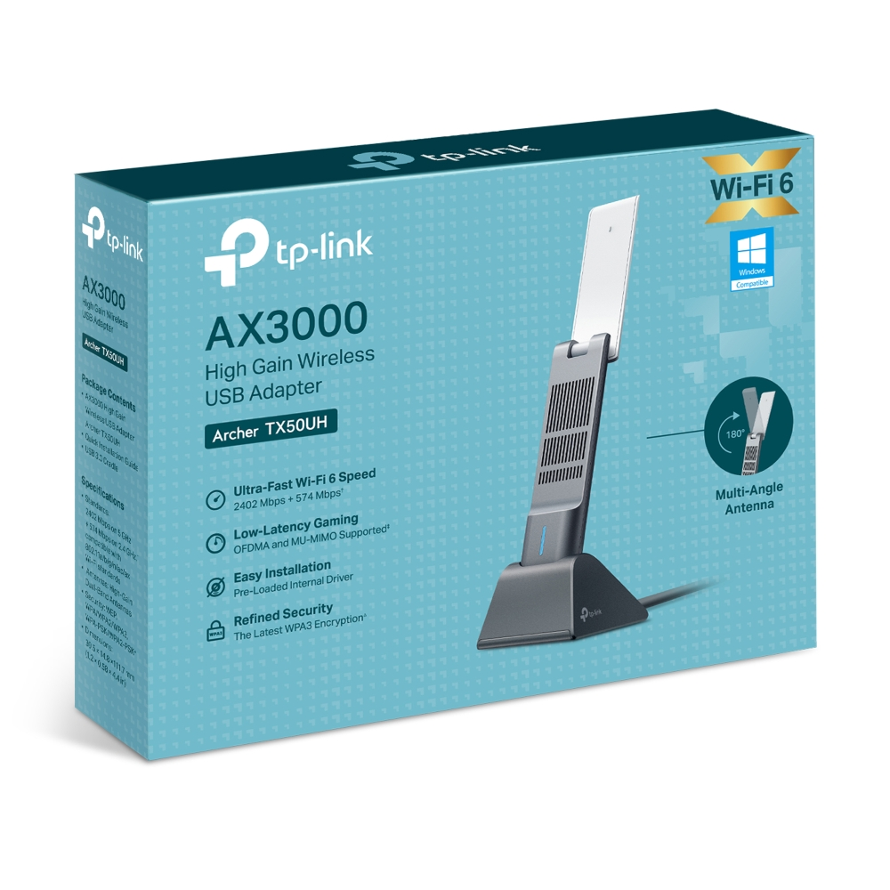 WiFi-адаптер TP-LINK Archer TX50UH AX3000, USB 3.0 (ARCHER-TX50UH) фото 11
