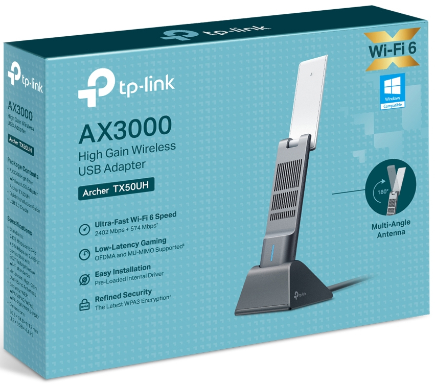 WiFi-адаптер TP-LINK Archer TX50UH AX3000, USB 3.0 (ARCHER-TX50UH) фото4
