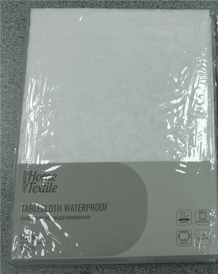 Скатертина ARDESTO Waterproof Jacquard 140х180см, білий (ART08WJ)фото