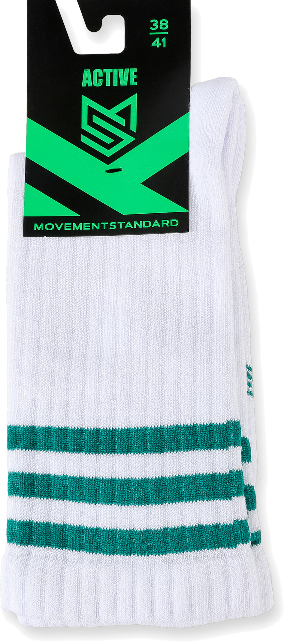 Носки MovementStandard MS M0350S 38-41 белые/зеленые фото4