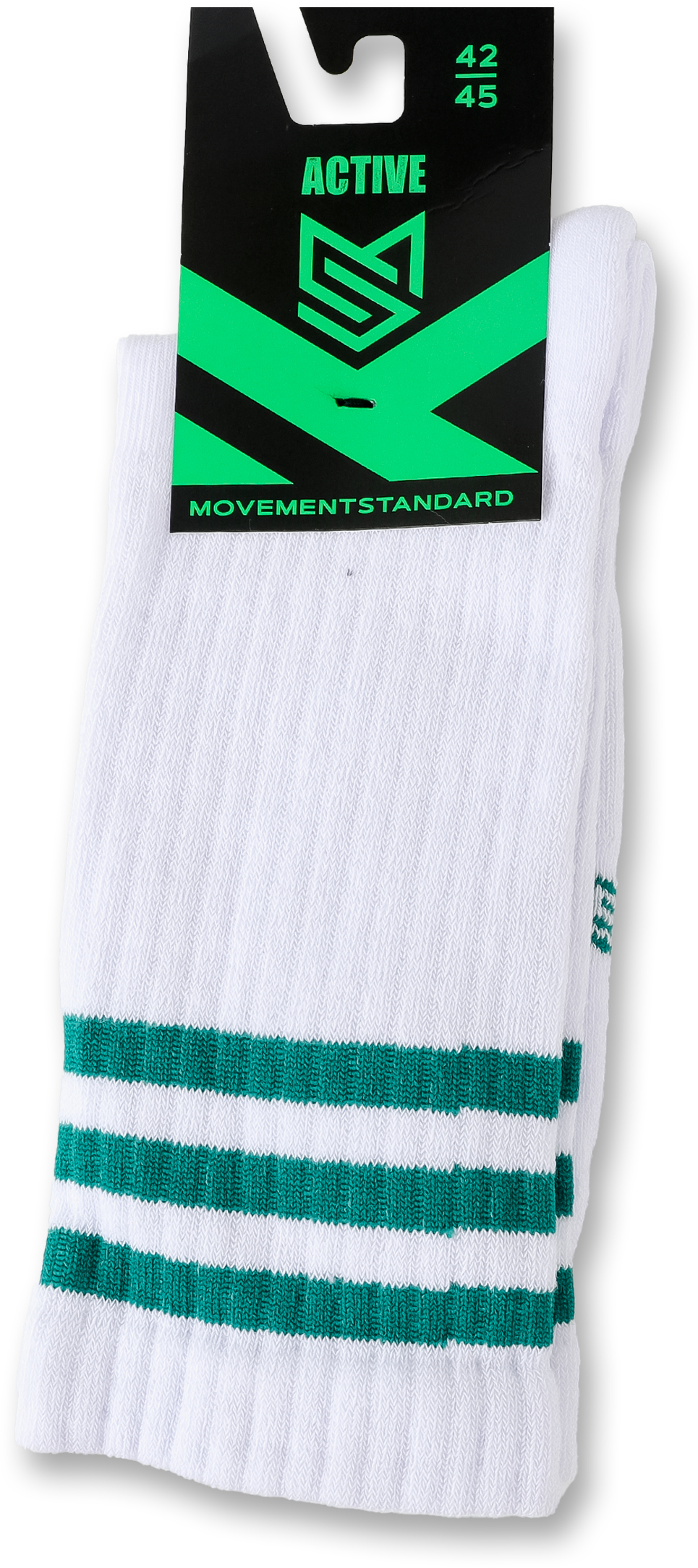 Носки MovementStandard MS M0350S 42-45 белые/зеленые фото4