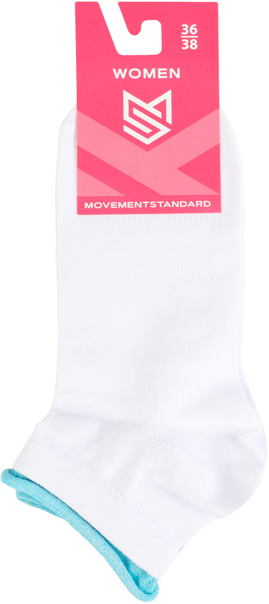 Носки женские MovementStandard MS M0116S 36-38 белые/бледно-бирюзовые фото2