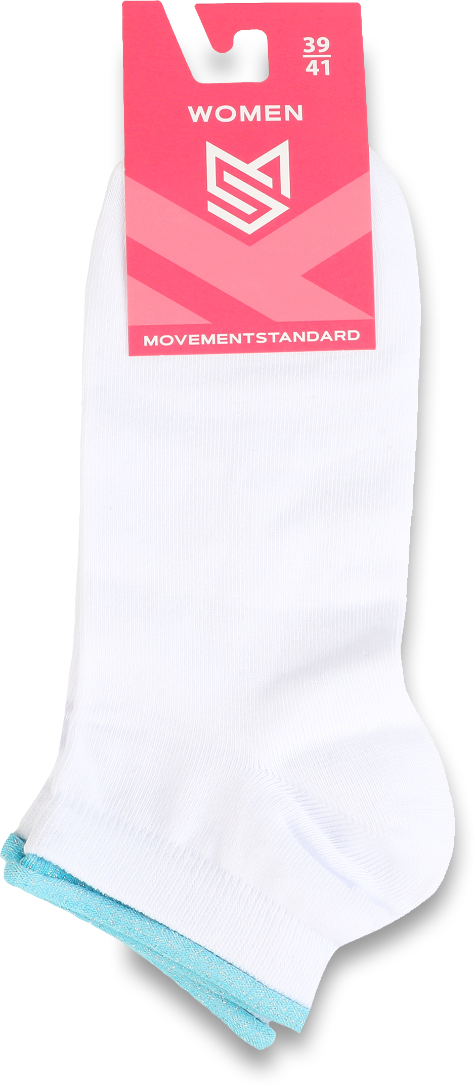Носки женские MovementStandard MS M0116S 39-41 белые/бледно-бирюзовые фото2